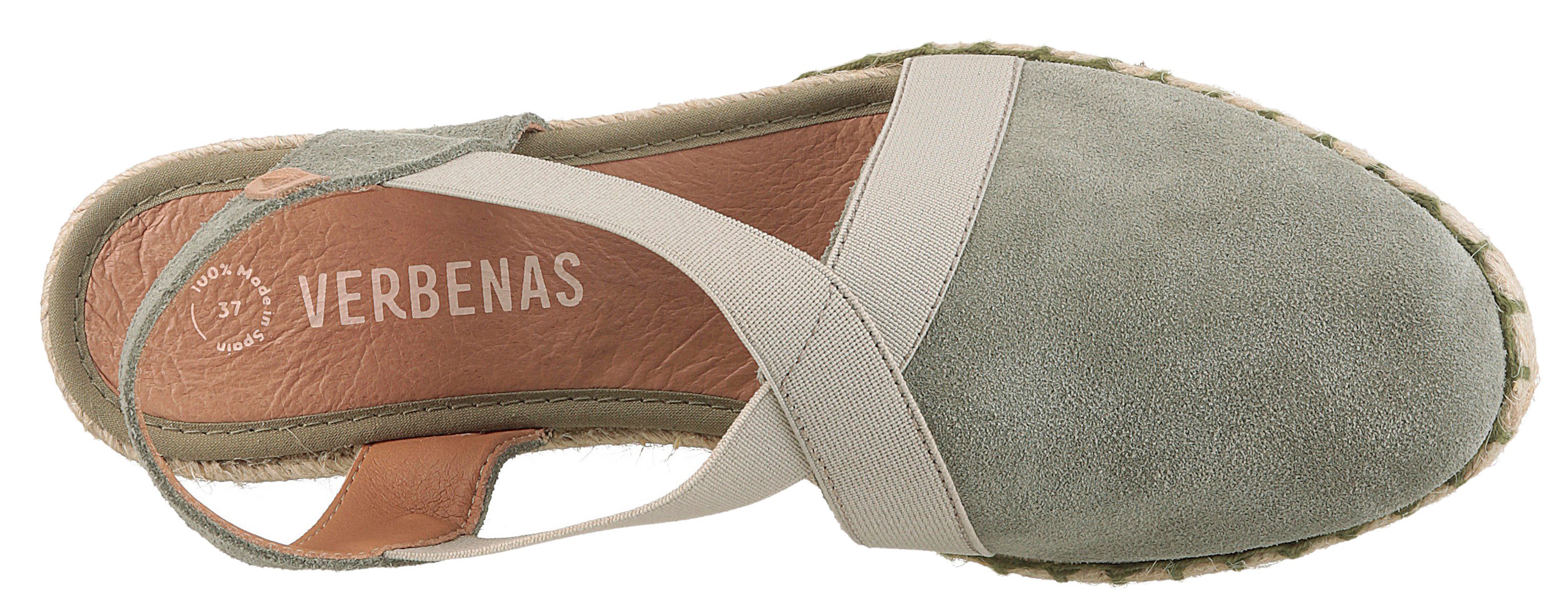 VERBENAS Sleehaksandaaltjes Milena Serraje , zomerschoen, riemchensandaal, vakantieschoen, sleehak met jute-frame