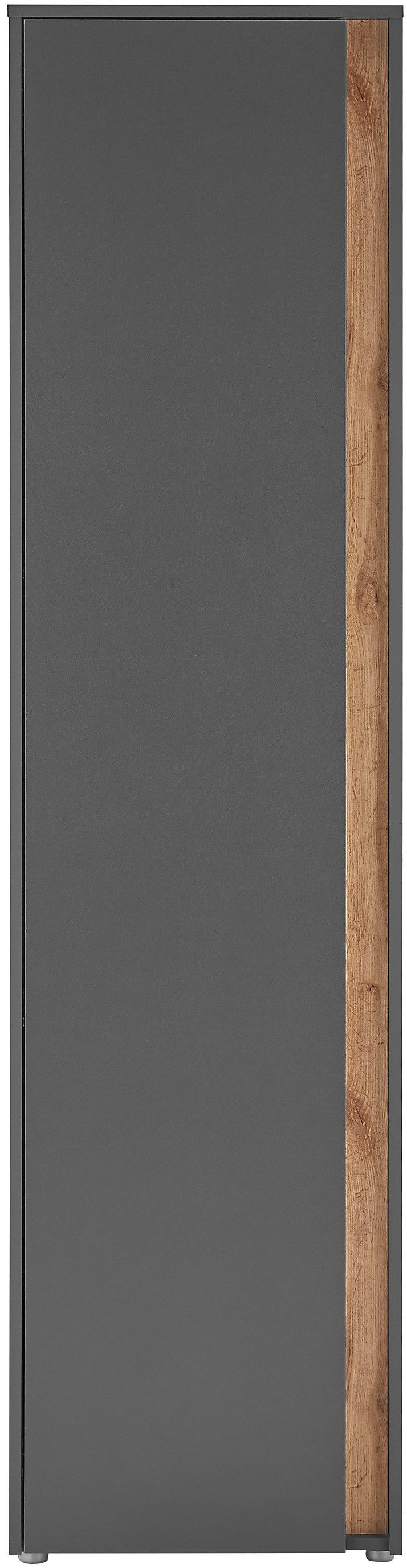 INOSIGN Kledingkast GIRON/ CiTY, Kast in Wotan Eik, Kledingkast met opbergruimte 10 vakken, modern ontwerp, deur aan beide zijden monteerbaar, 50 cm breed