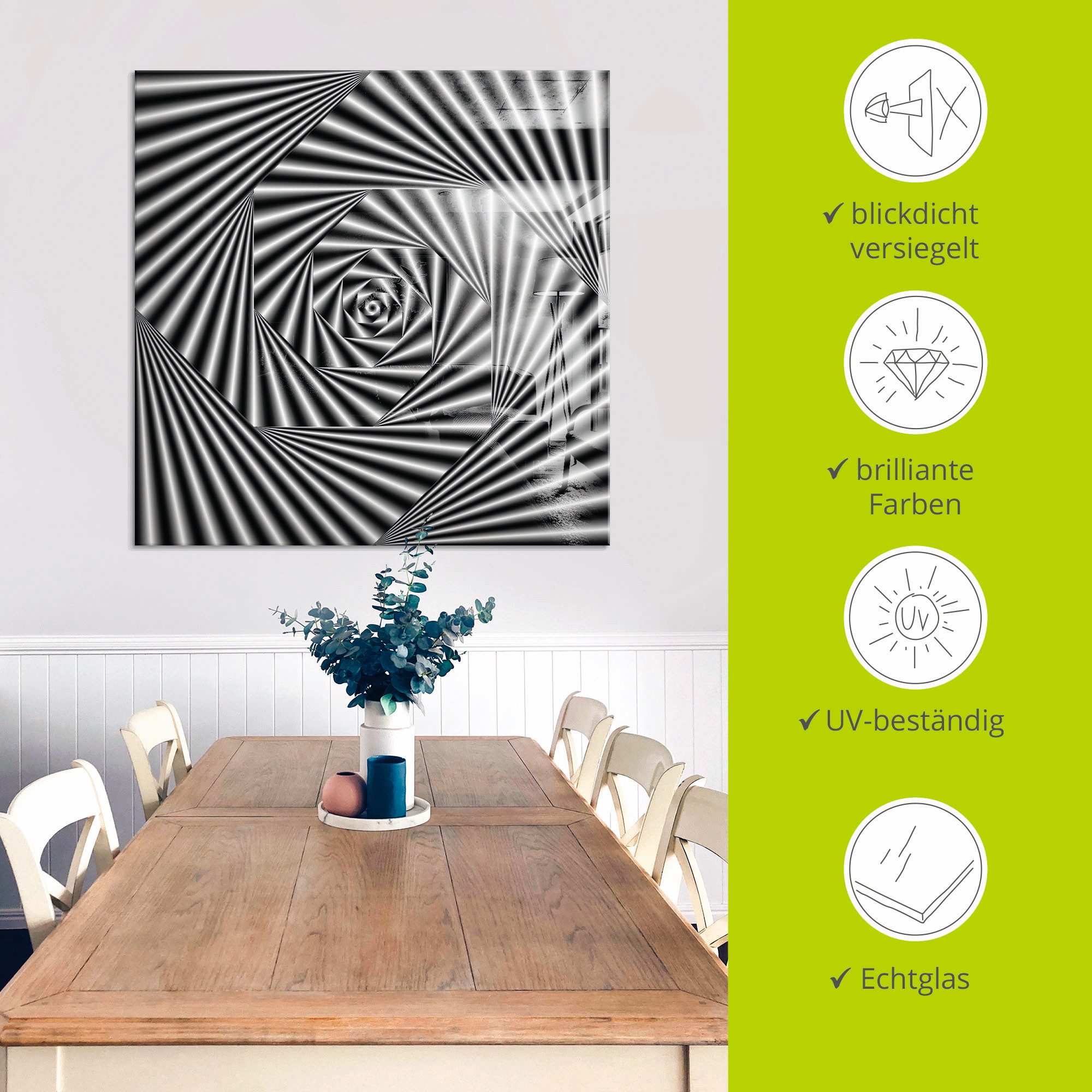 Artland Print op glas Studie Nr. 4 in verschillende maten