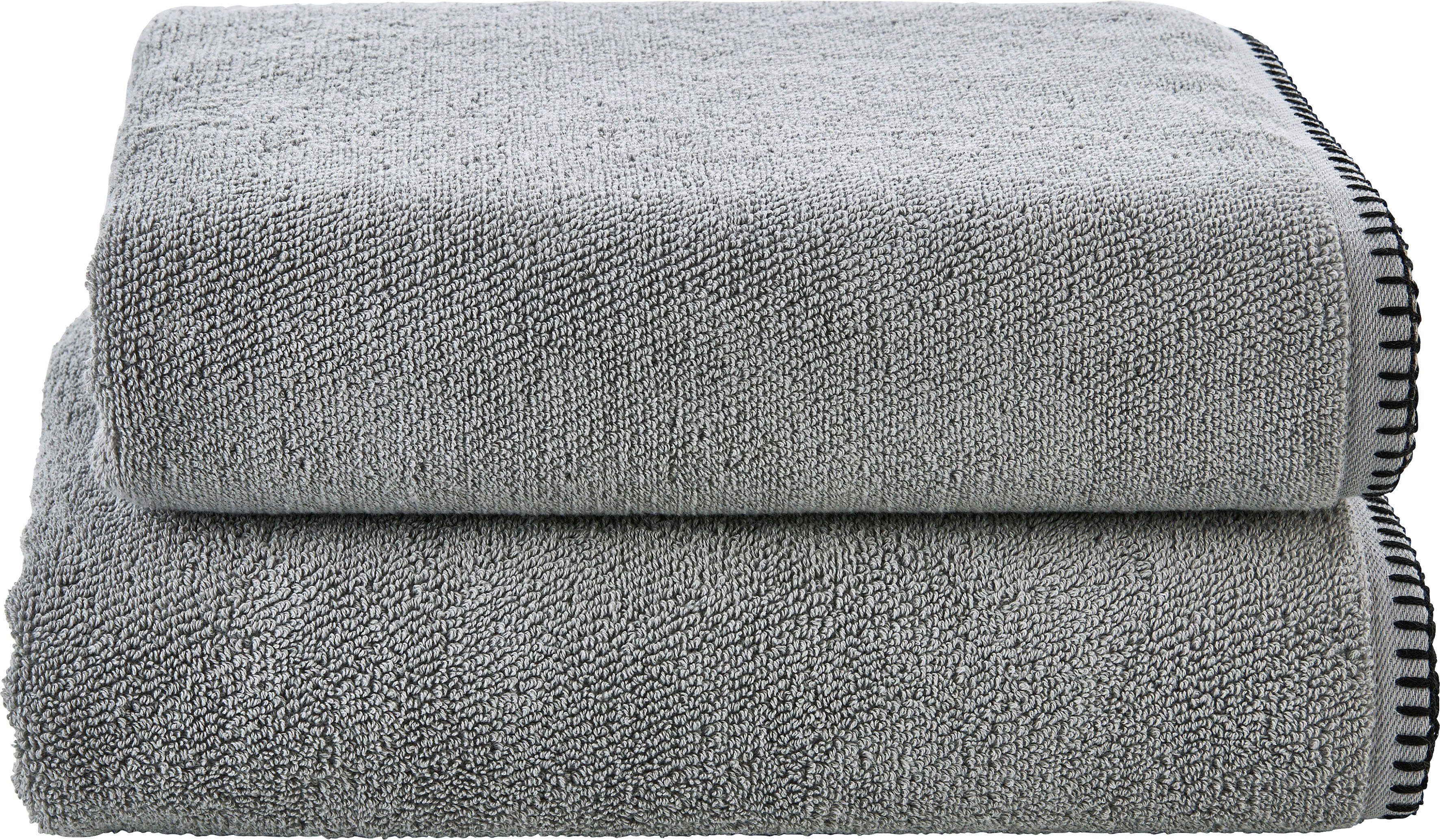 done.® Douchelaken Deluxe Prime Unikleuren, hotelkwaliteit van hoogwaardige gedraaide badstof, met siernaad (1 stuk)