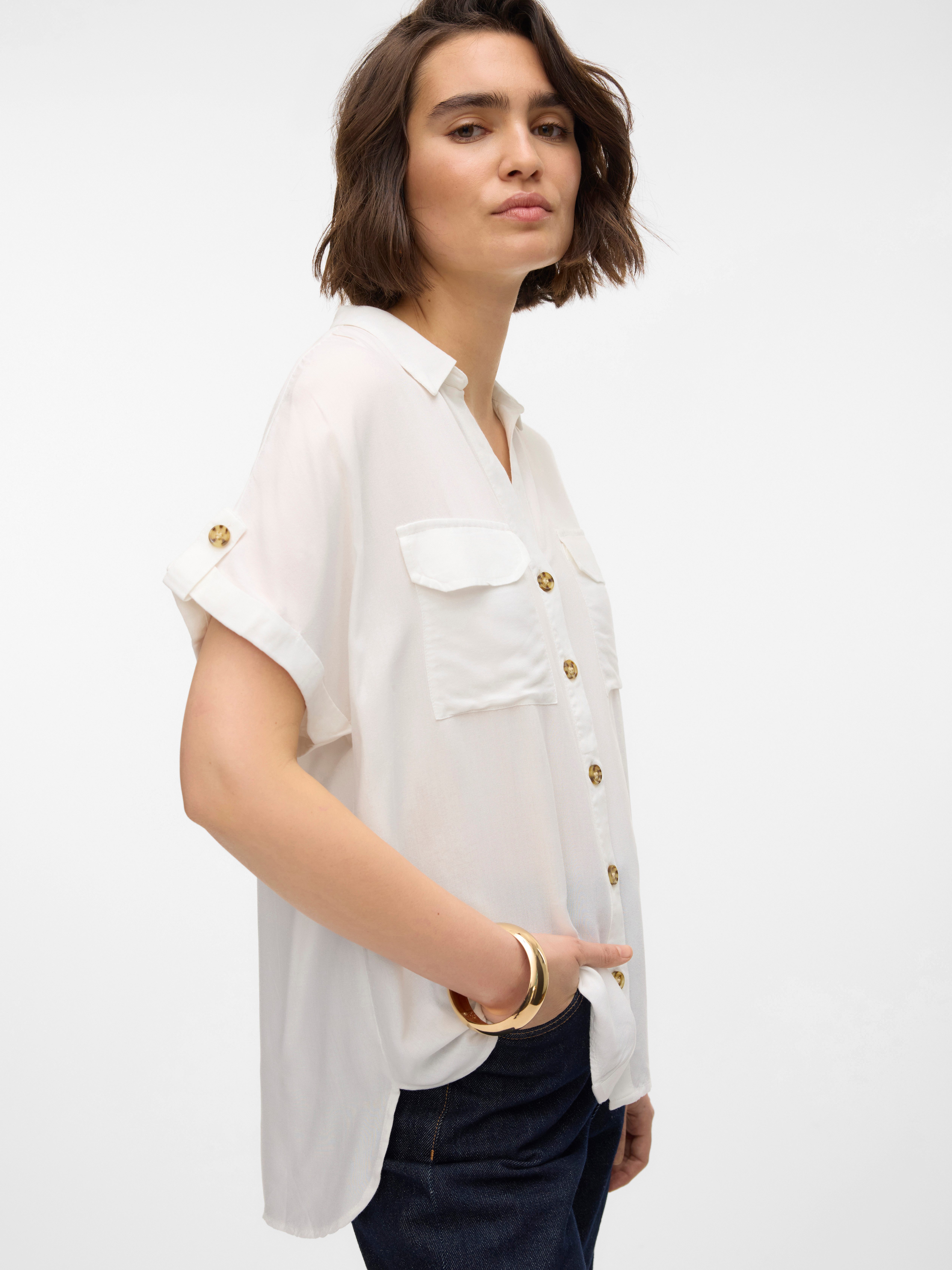 Vero Moda Overhemdblouse VMBUMPY S S SHIRT WVN GA NOOS