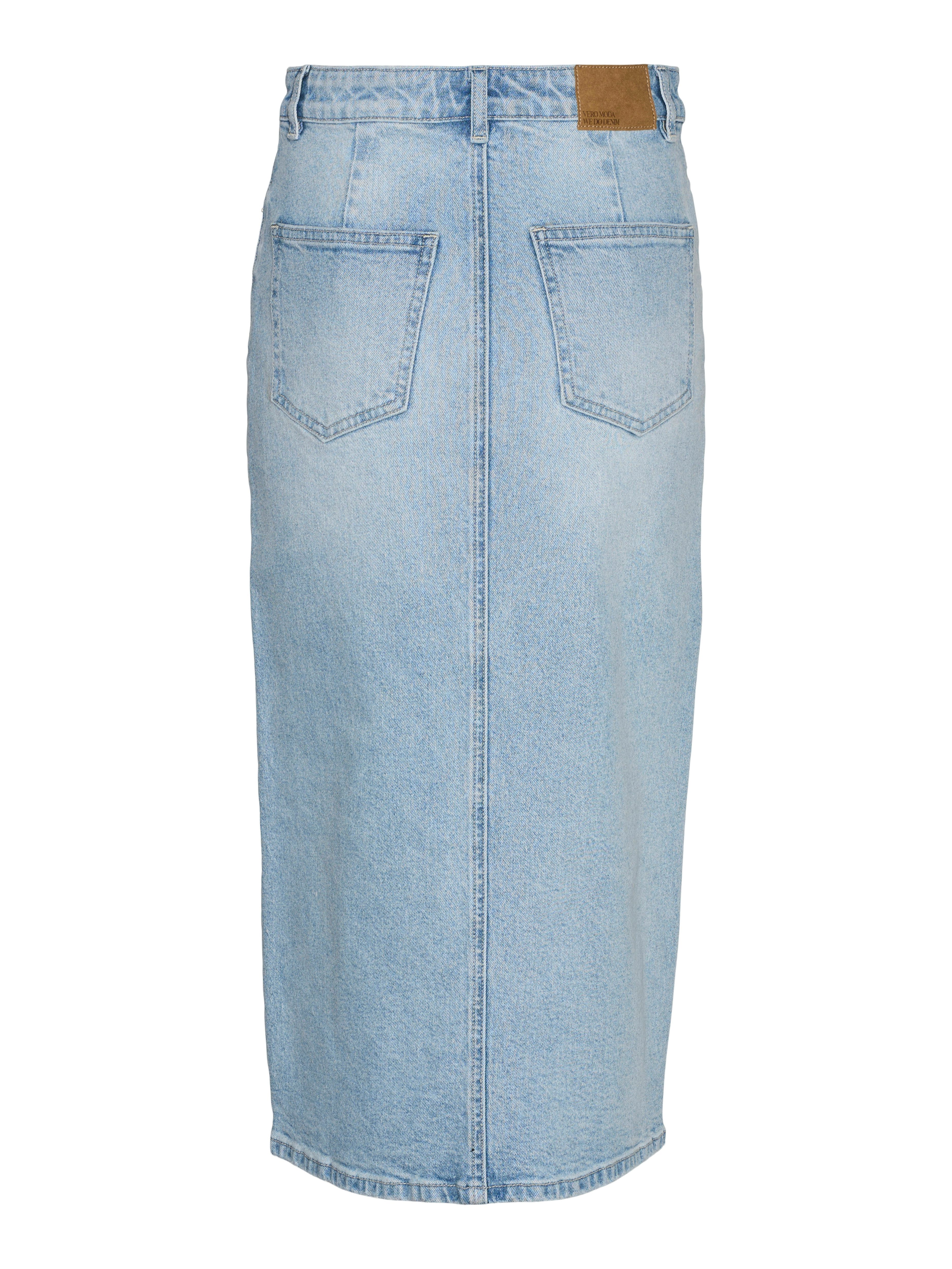 Vero Moda Maxirok VMVERI HR CALF DENIM SKIRT GA NOOS