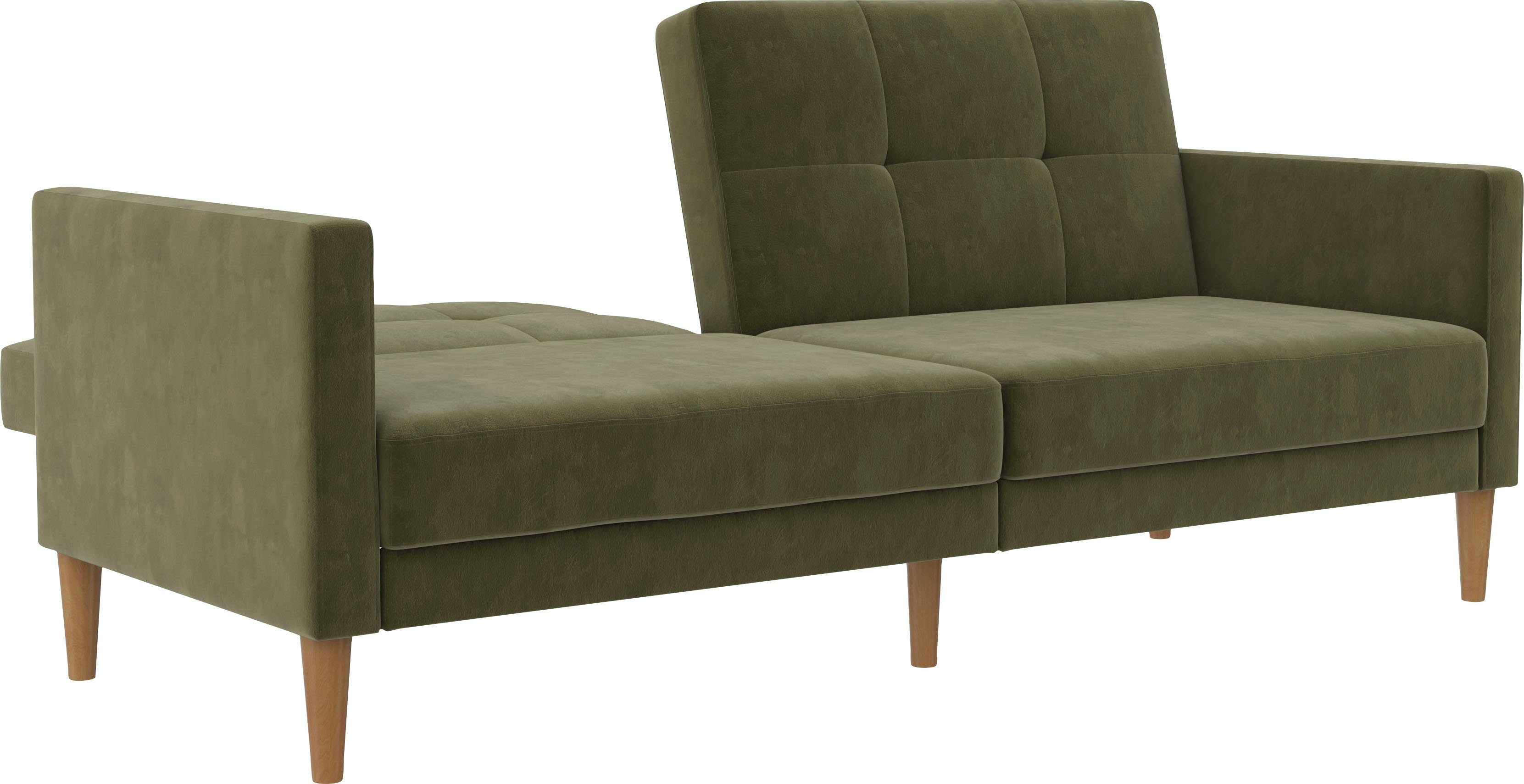 Dorel Home 3-zitsbank Lilly Bedfunctie, rugleuning 3-voudig verstelbaar, zithoogte 43 cm