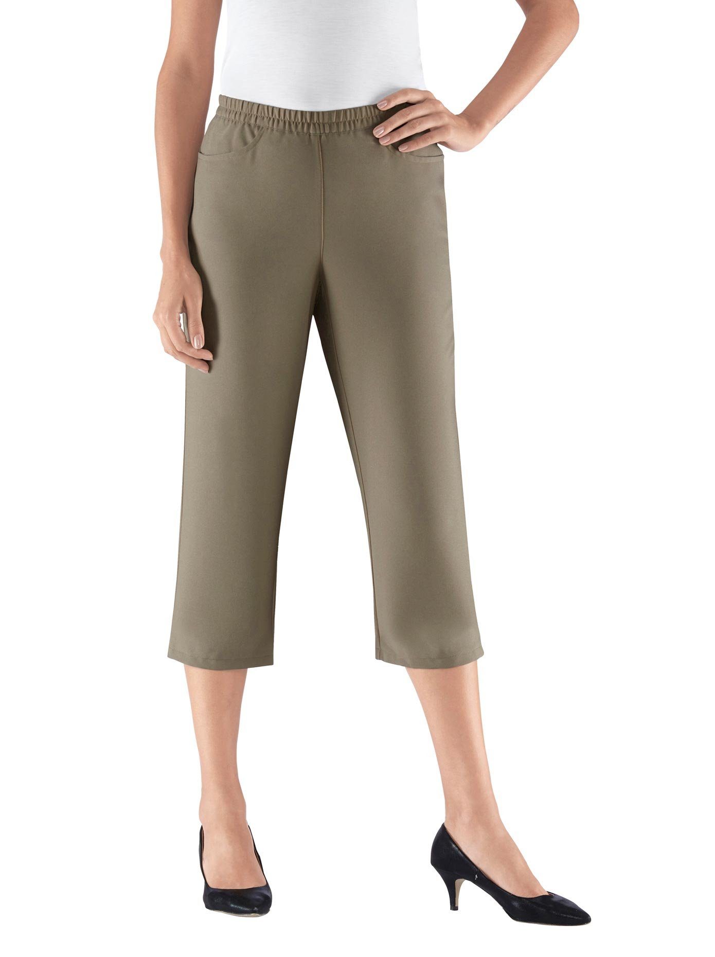Classic Basics Capribroek dames capri broeken maat 46 groen