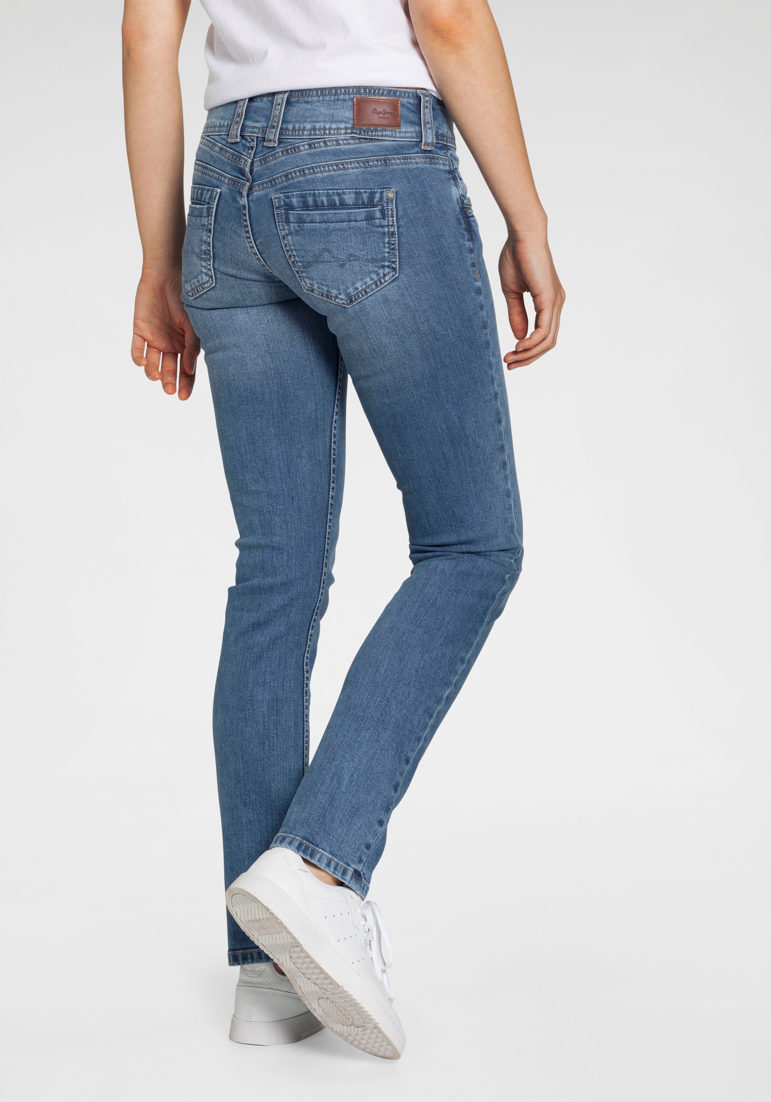 Pepe Jeans Straight jeans GEN in mooie kwaliteit met rechte pijpen en dubbele knoop