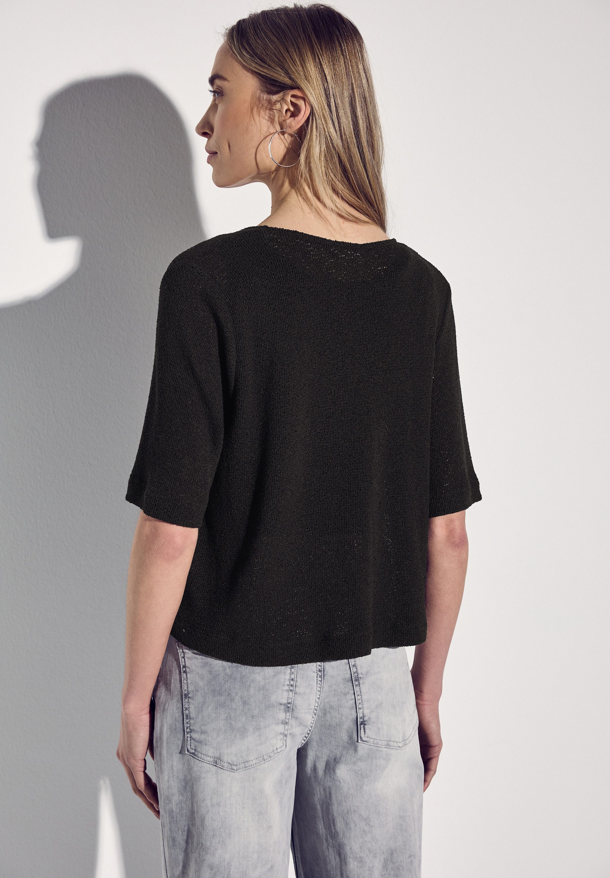 STREET ONE Shirtjasje in brei-look
