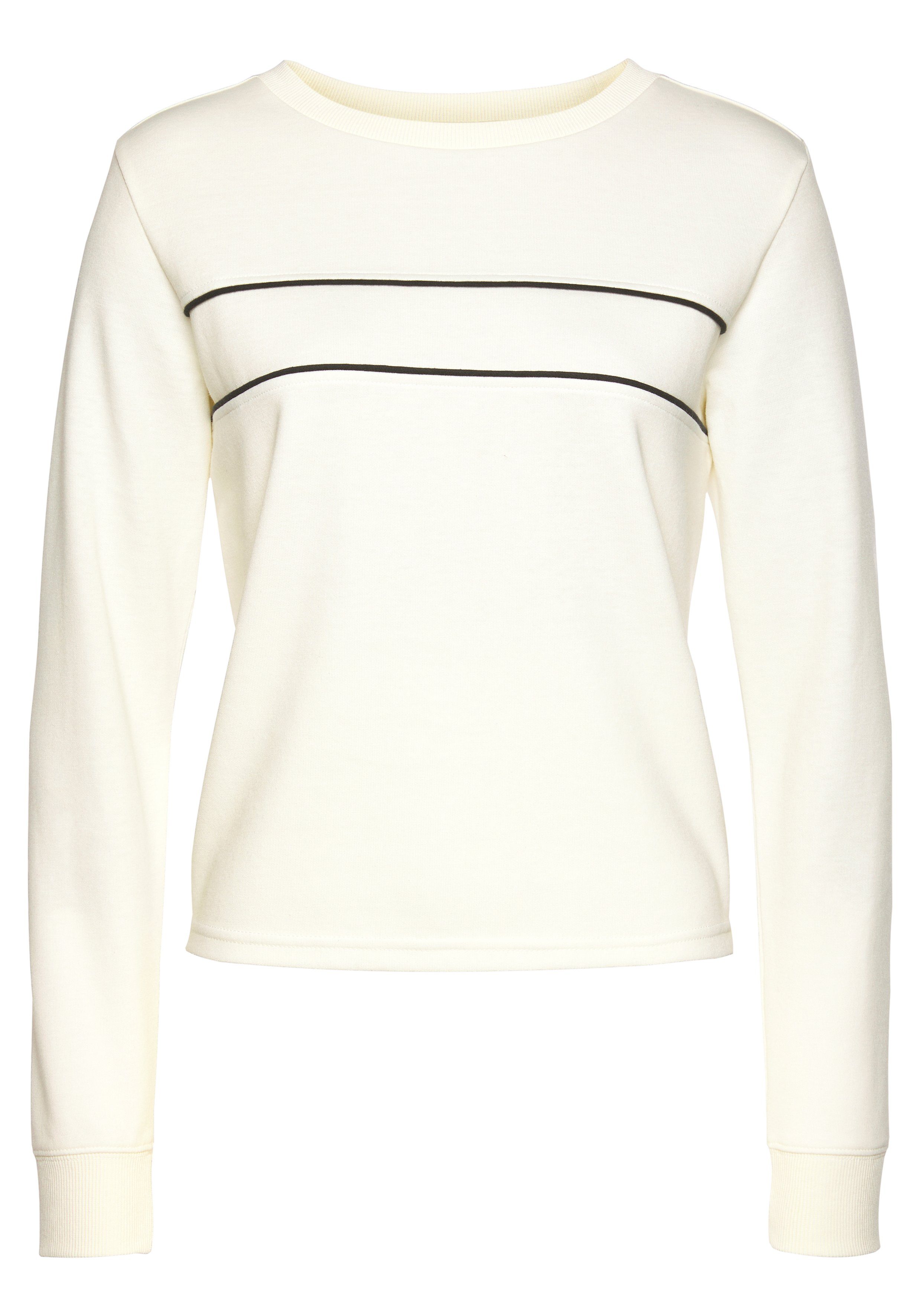 H.I.S Sweatshirt met piping op de borst, loungewear