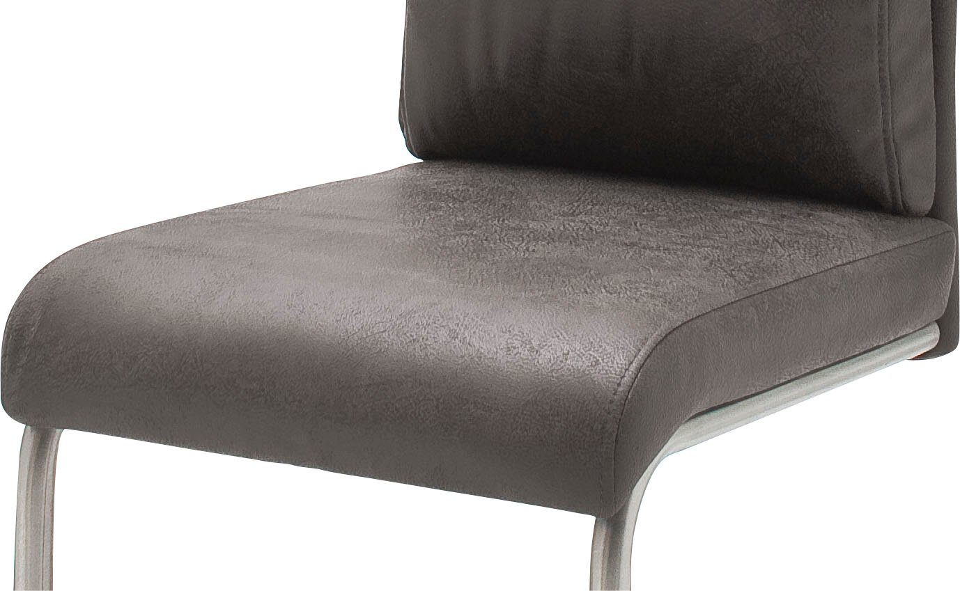MCA furniture Vrijdragende stoel Pia Stoel belastbaar tot 120 kg, kussen-look (2 stuks)