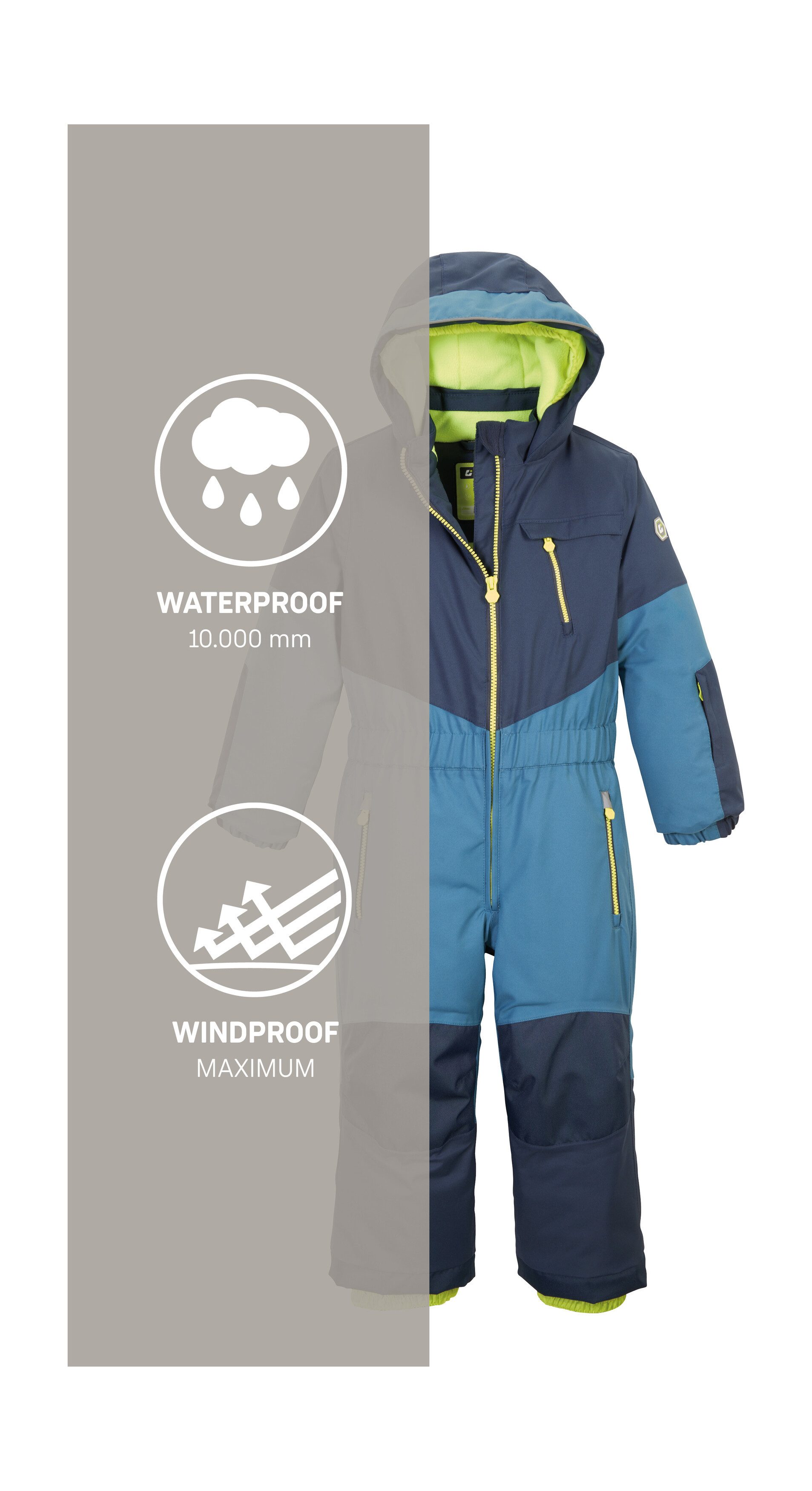 Killtec Jumpsuit KW 89 MNS ONPC Skioverall, wind- en waterdicht, meegroeiend