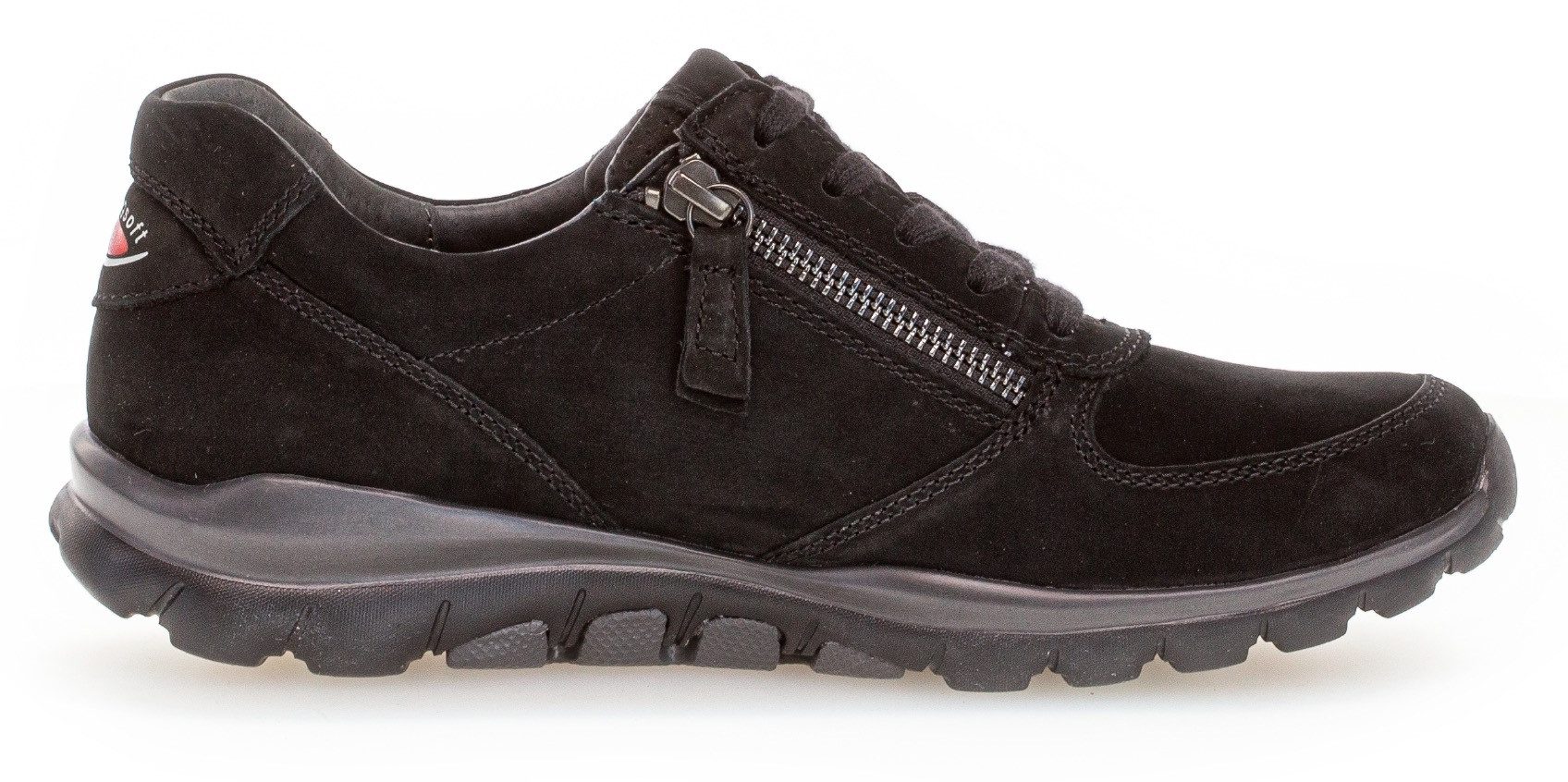 Gabor Rollingsoft Sneakers met sleehak vrijetijdsschoen, lage schoen, veterschoen met optifit verwisselbare inlegzool