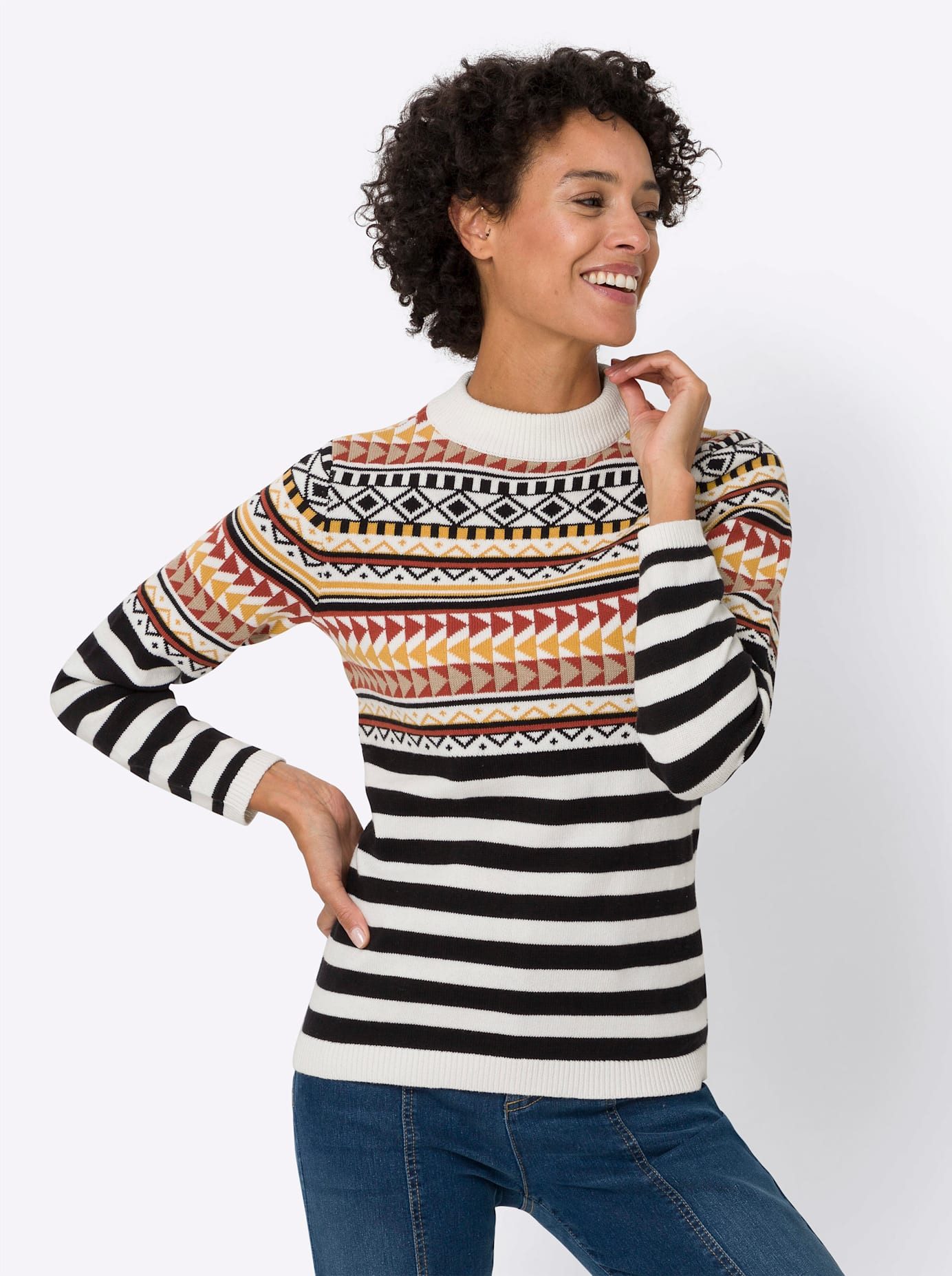 Classic Basics Trui met staande kraag Trui met lange mouwen