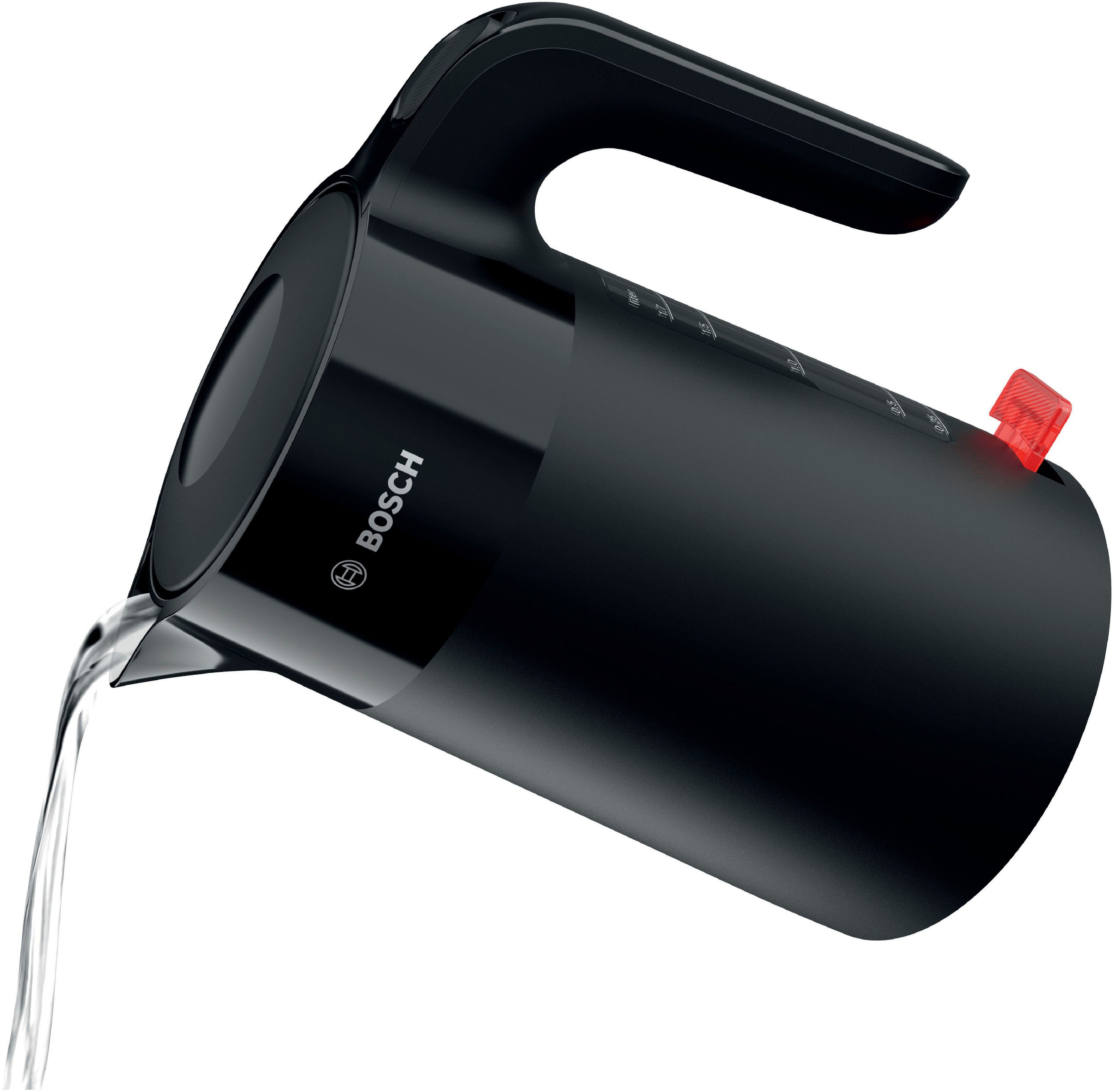 BOSCH Waterkoker MyMoment TWK2M163, Abschaltautomatik, Überhitzungschutz, Tassenanzeige, 1,7 l, Automatische uitschakeling, weergave aan kopjes, matzwart