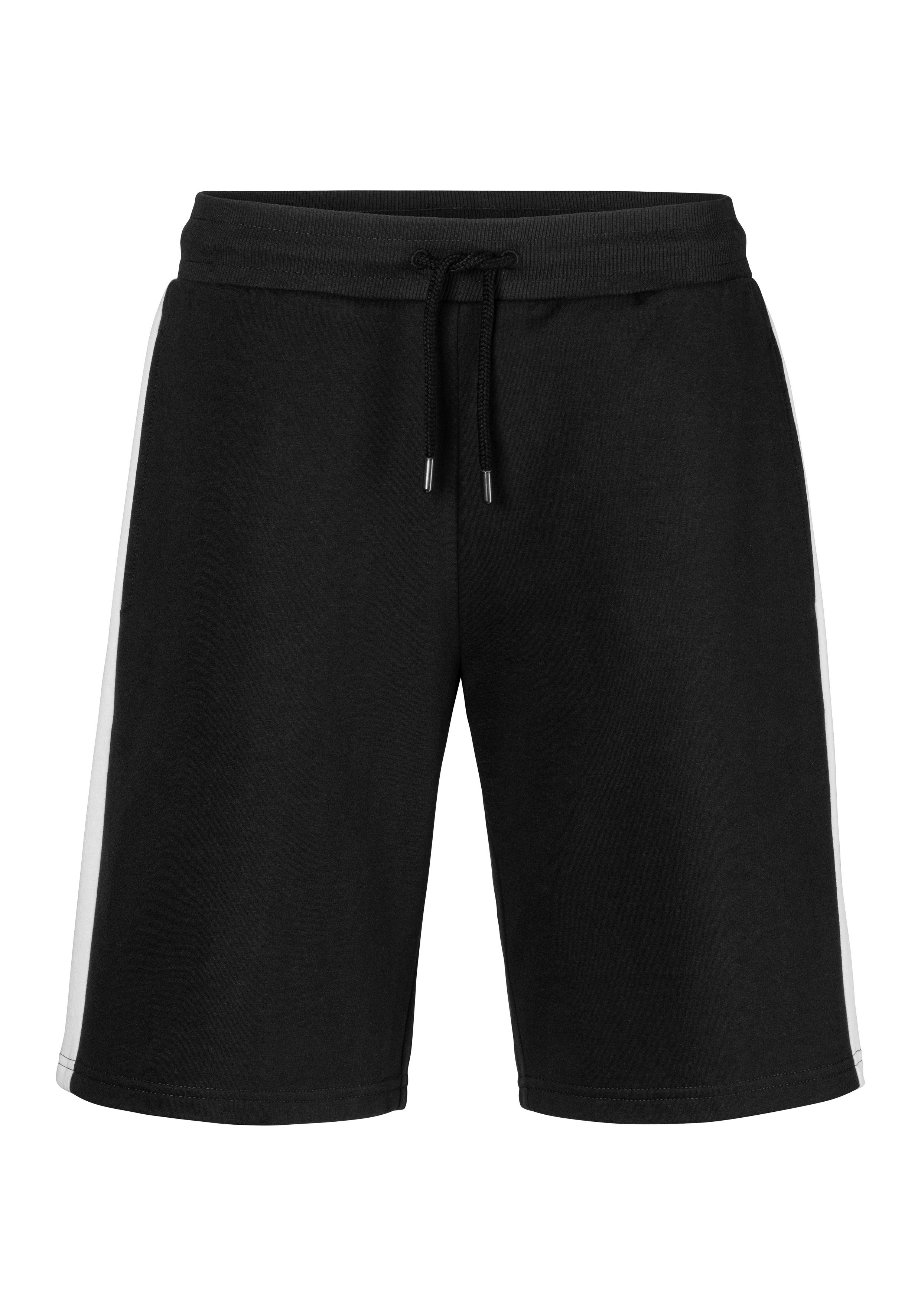 H.I.S Sweatshort opzij strepen met logoprint