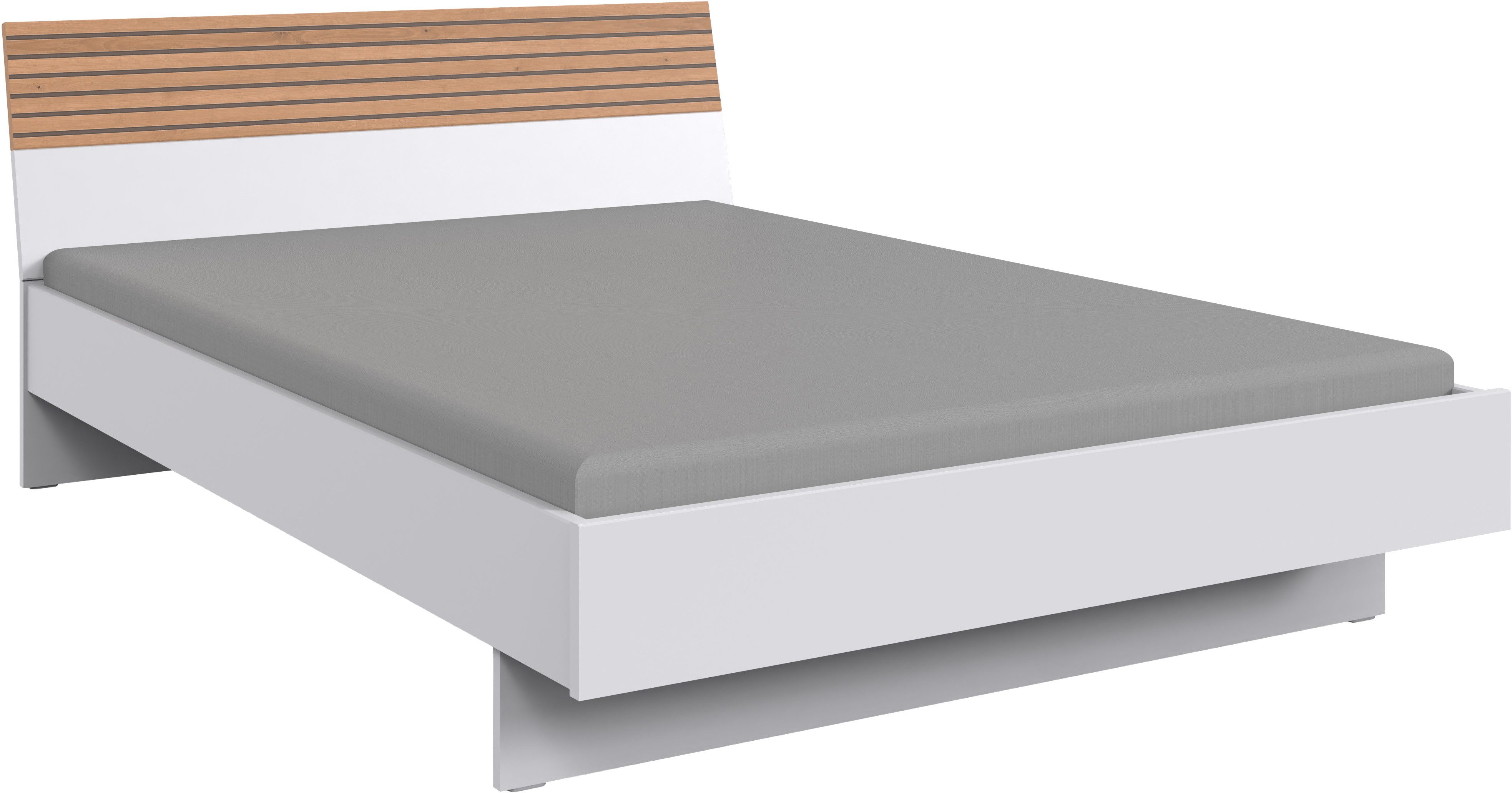 Wimex Bedframe Rügen Bed met trendy decorfolie in akoestische paneel-look