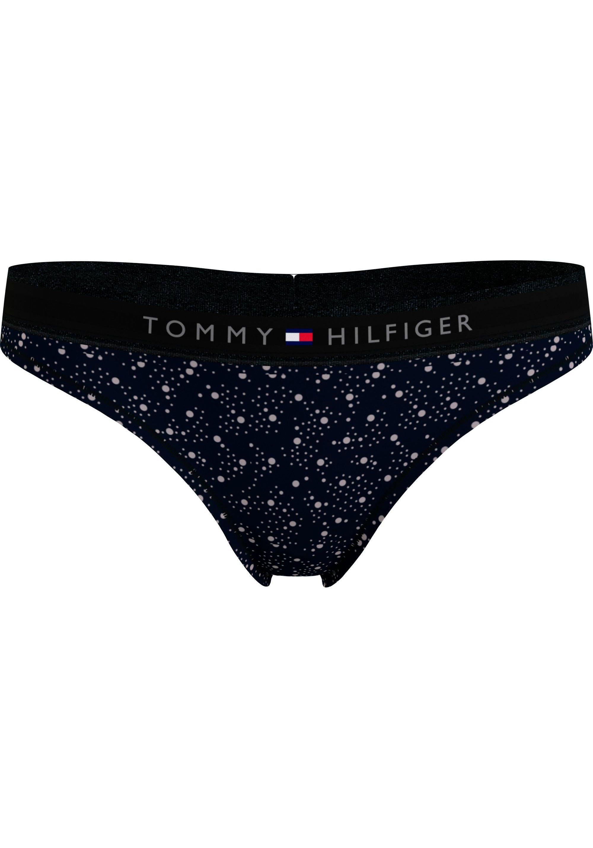 Tommy Hilfiger Underwear T-string THONG PRINT met modieuze tailleband met logo en label vlag
