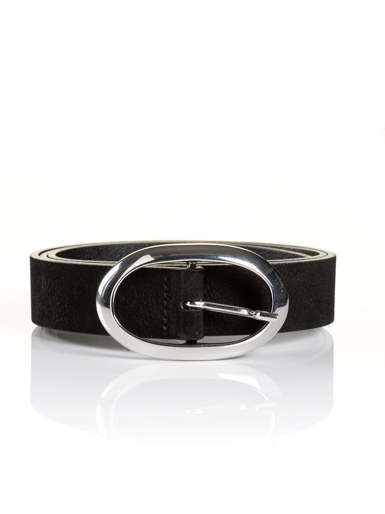 MONTI Synthetische riem Siena met zacht echt leer en modieuze ovale glanzende sluiting – 3 cm breed