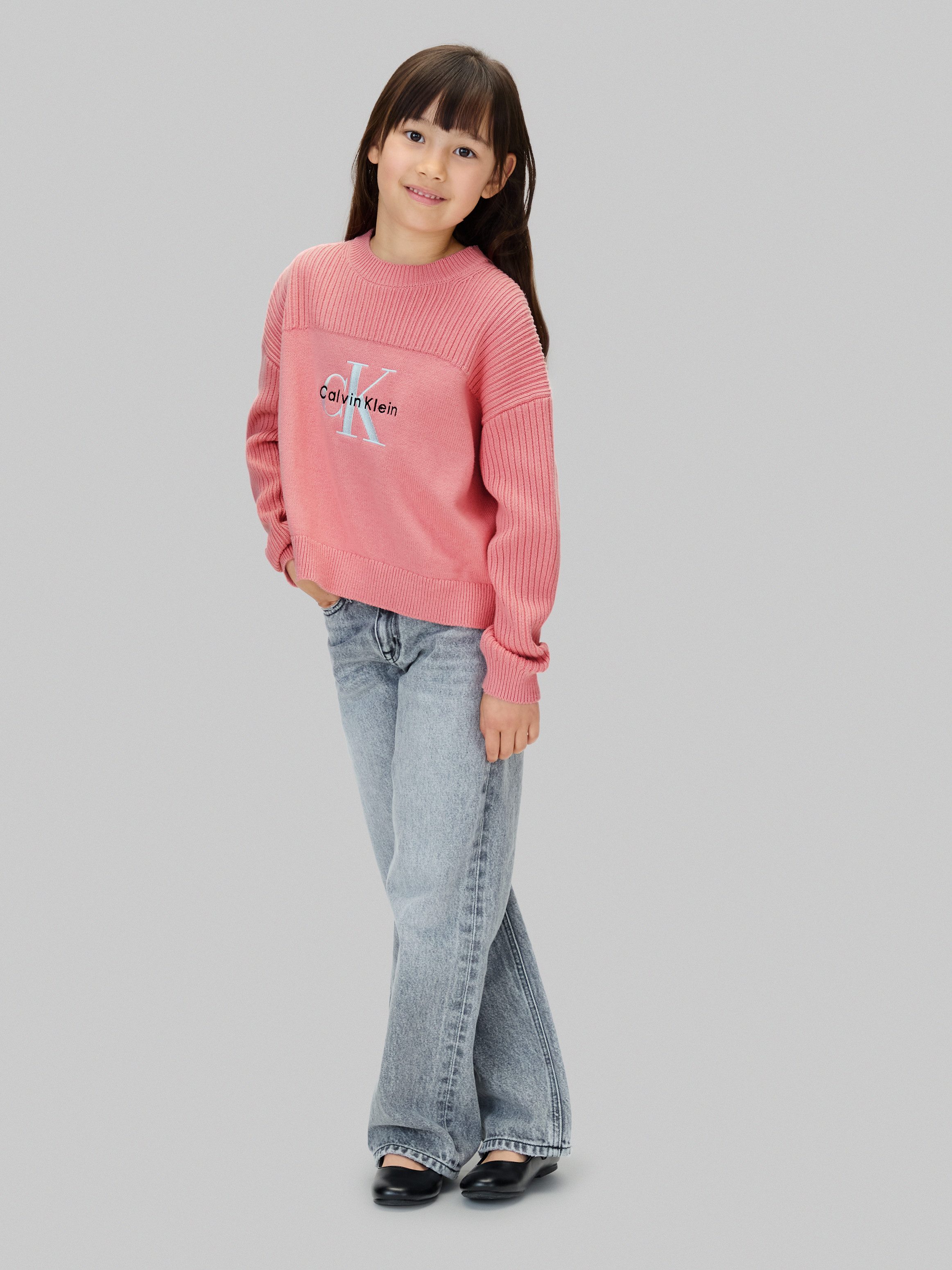 Calvin Klein Gebreide trui MONOLOGO CN SWEATER