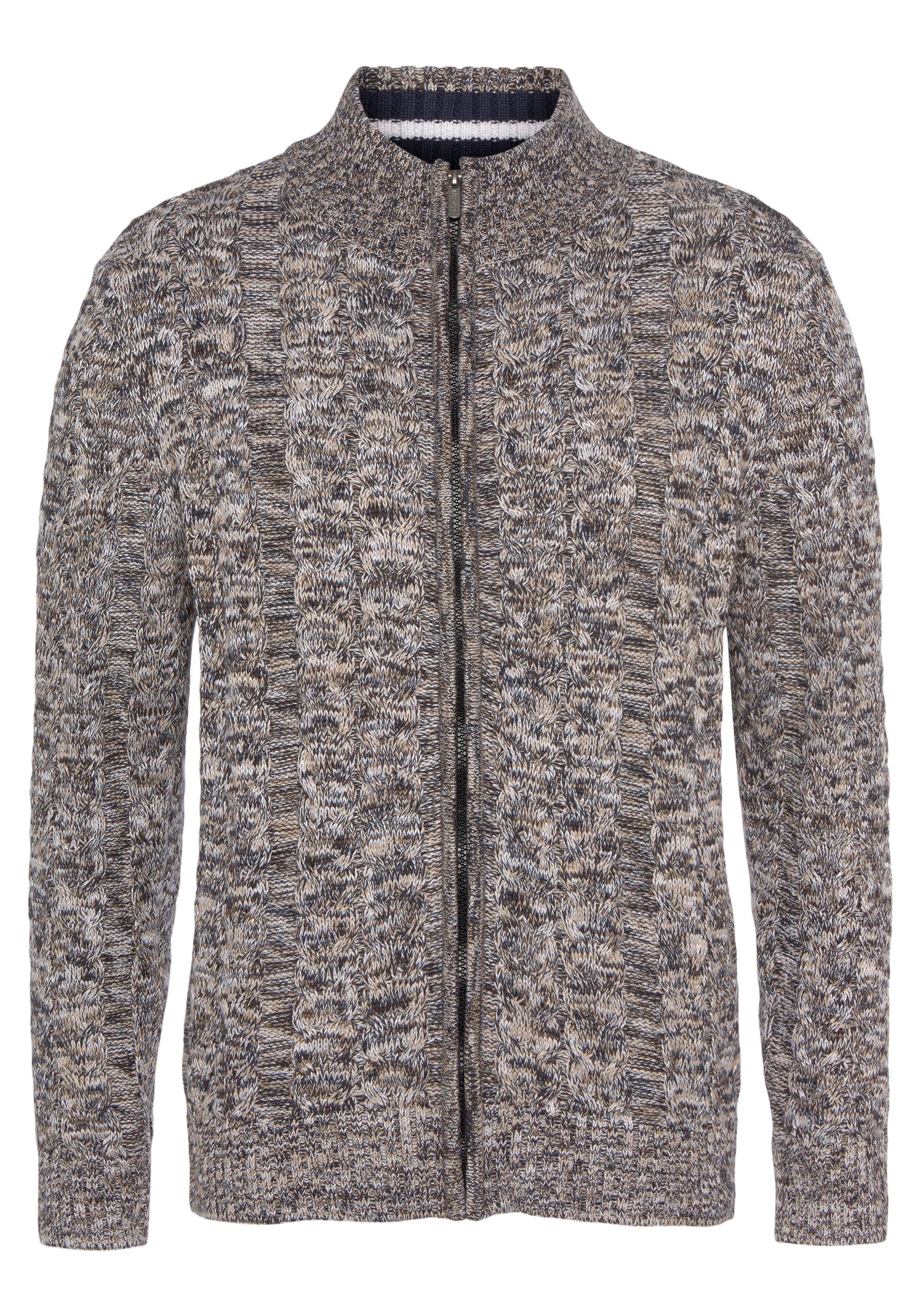 Man's World Vest Tot maat 5 XL met kabelpatroon