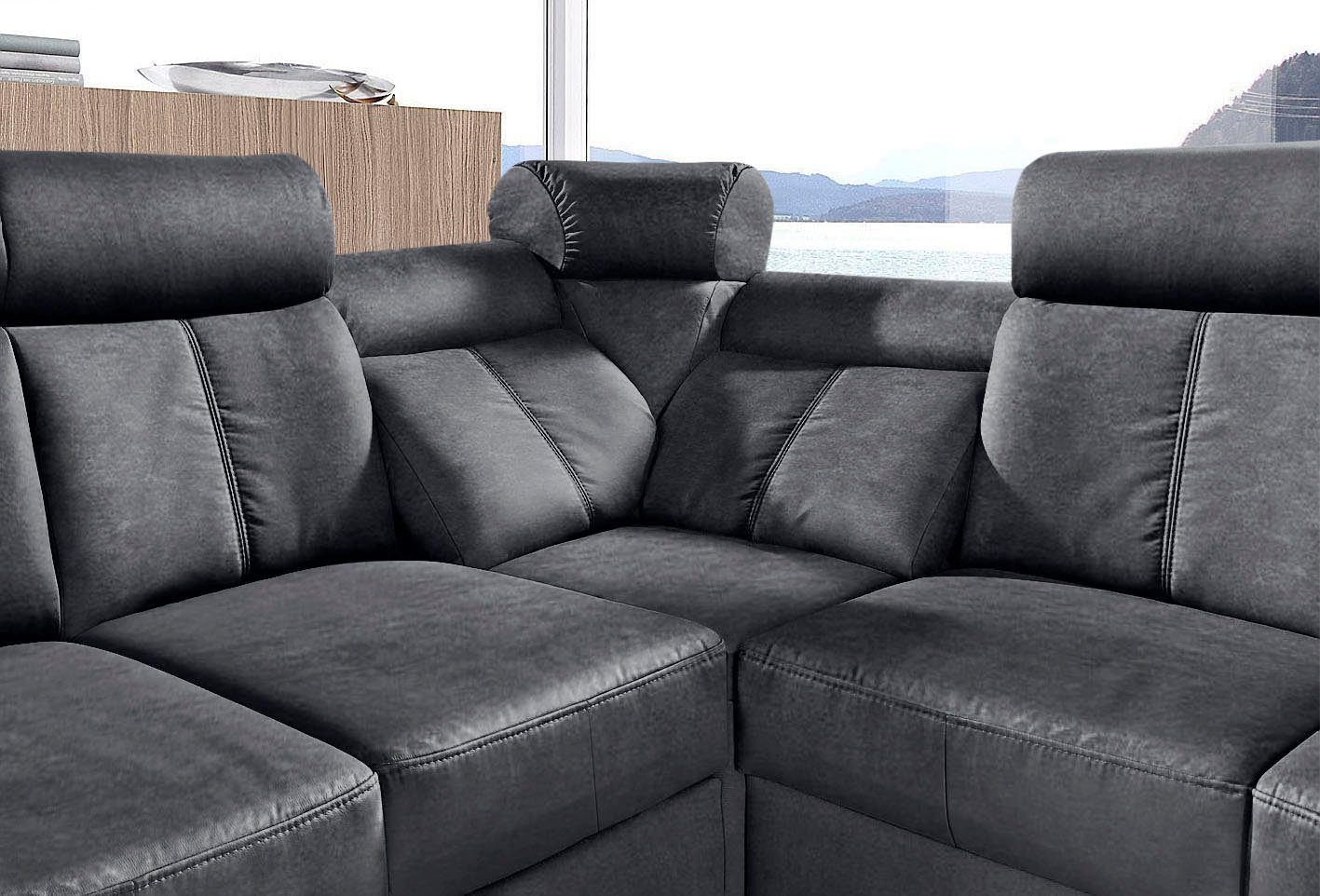 sit&more Hoekbank Basel L-vorm optioneel met relaxfunctie