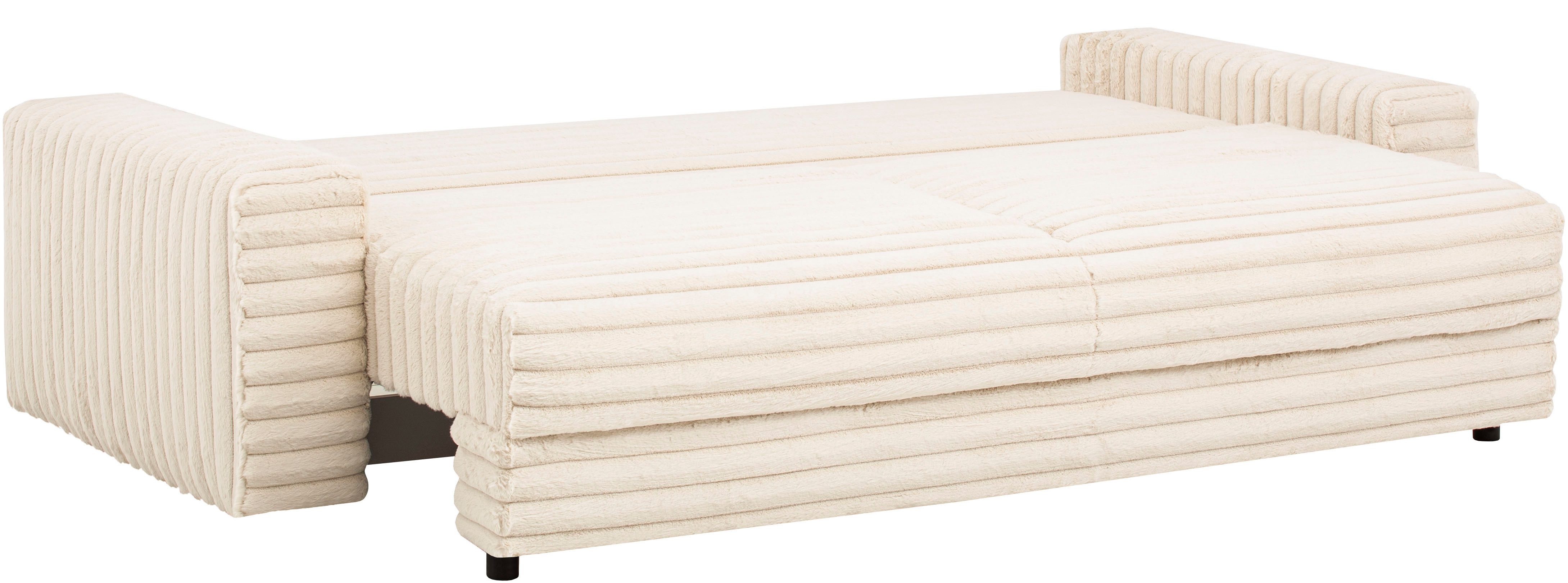LeGer Home by Lena Gercke Slaapbank Imoga, kussen met slaapfunctie, 3-zits bank, bank met bedlade in moderne kleuren en stoffen, bedfunctie, ligoppervlak: 200x150 cm