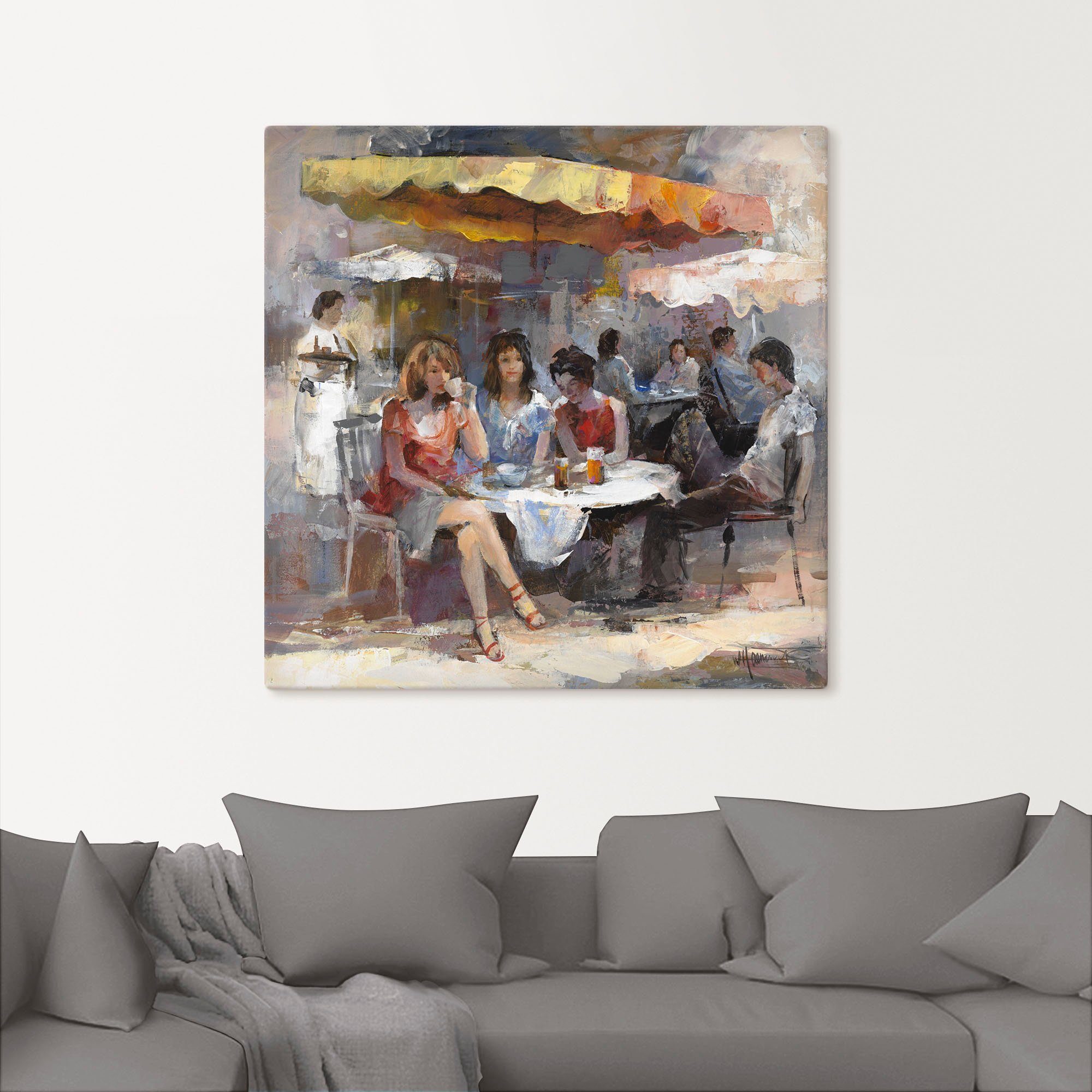 Artland Artprint Dames in café II als artprint op linnen, muursticker in verschillende maten