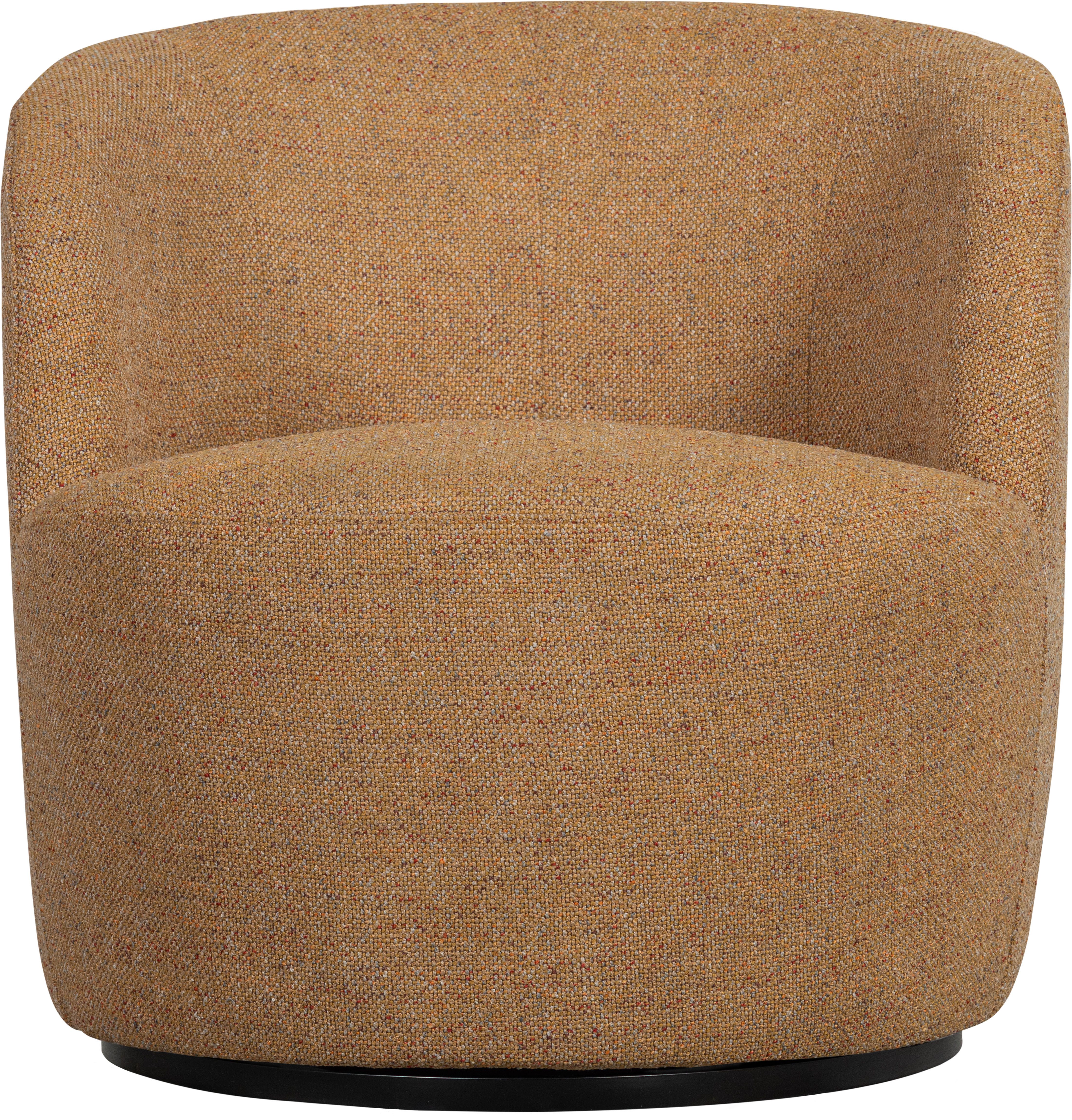 WOOOD Draaibare fauteuil Serra in elke richting draaibaar, ronde vorm, h 68 cm x b 70 cm
