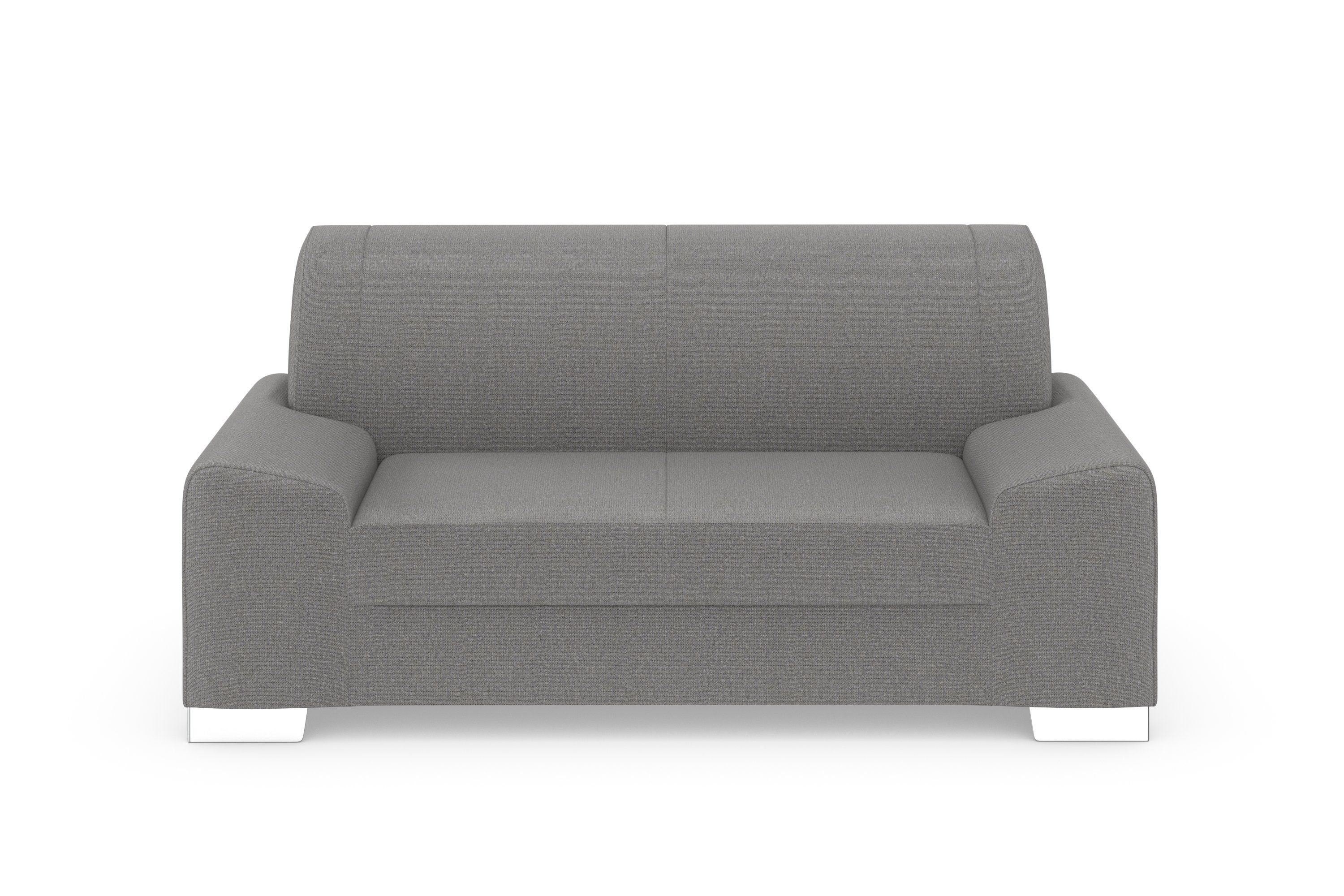 DOMO collection 2-zitsbank Anzio in kubistische vormentaal, platte armleuningen, breedte 184cm