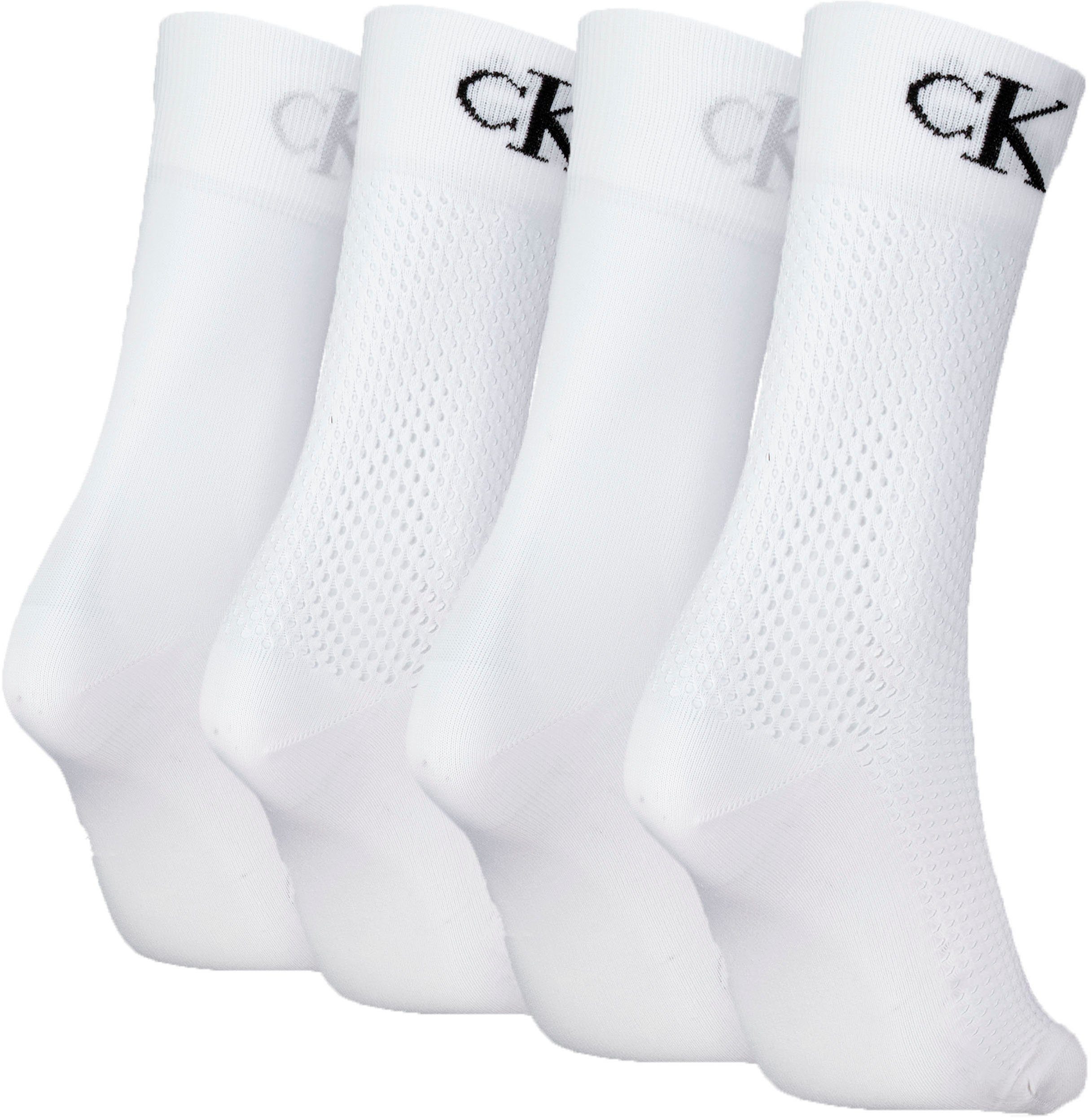 Calvin Klein Jeans Sokken CKJ WOMEN SOCK 4P MODERN MESH (4 paar, Set van 4)