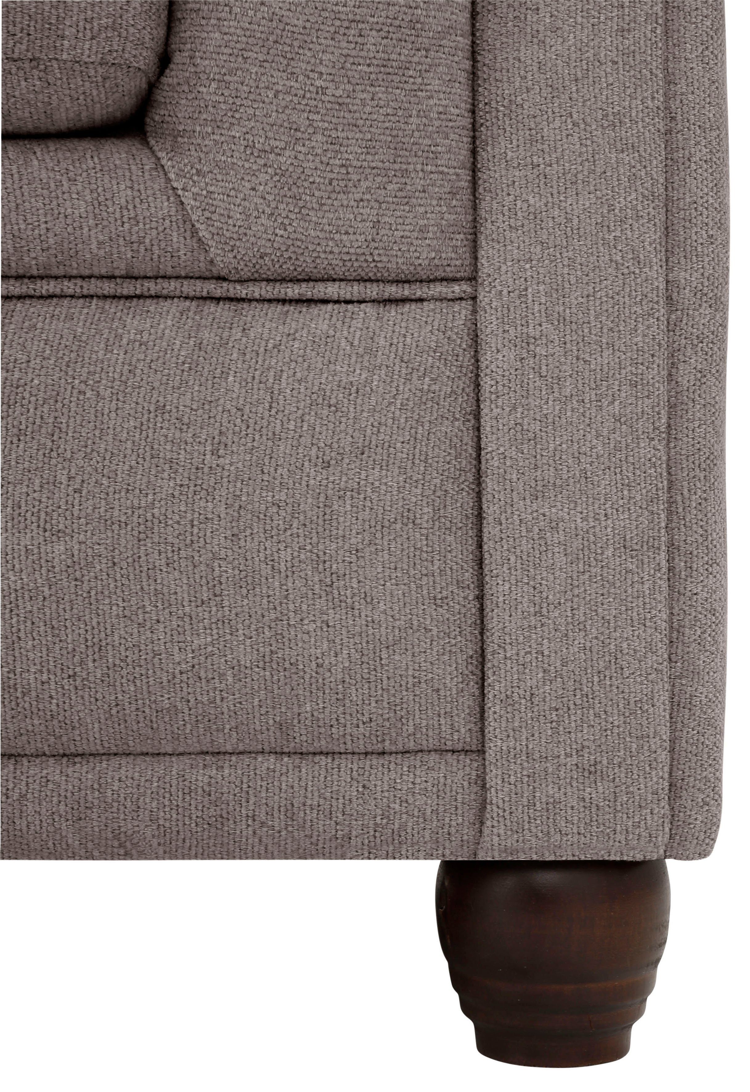 Home affaire Chesterfield-bank New Castle L-vorm hoogwaardige capitonnage in chesterfield-design, bxdxh: 255(171x72)