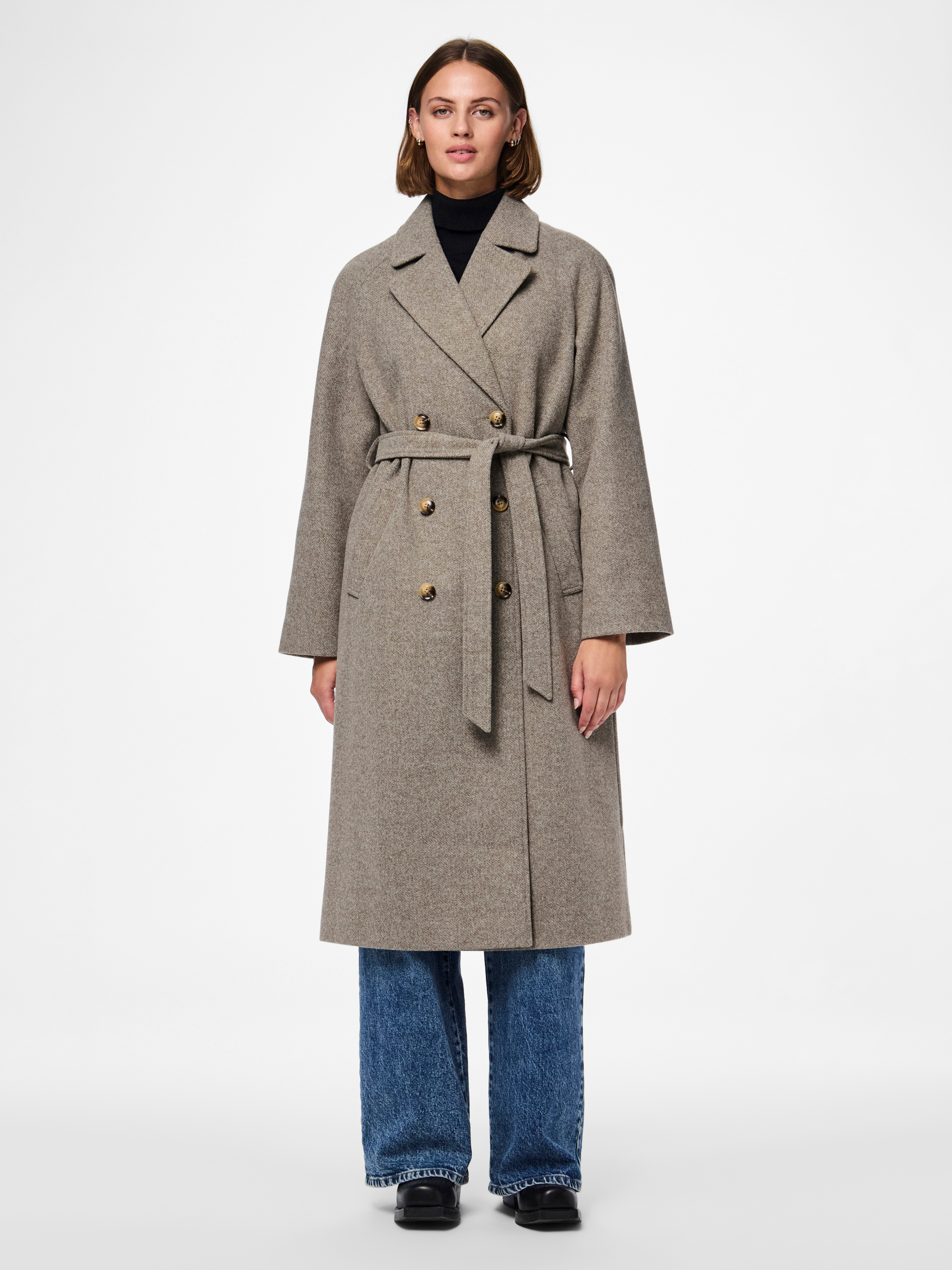 Pieces Lange jas PCMARBEL LONG COAT NOOS