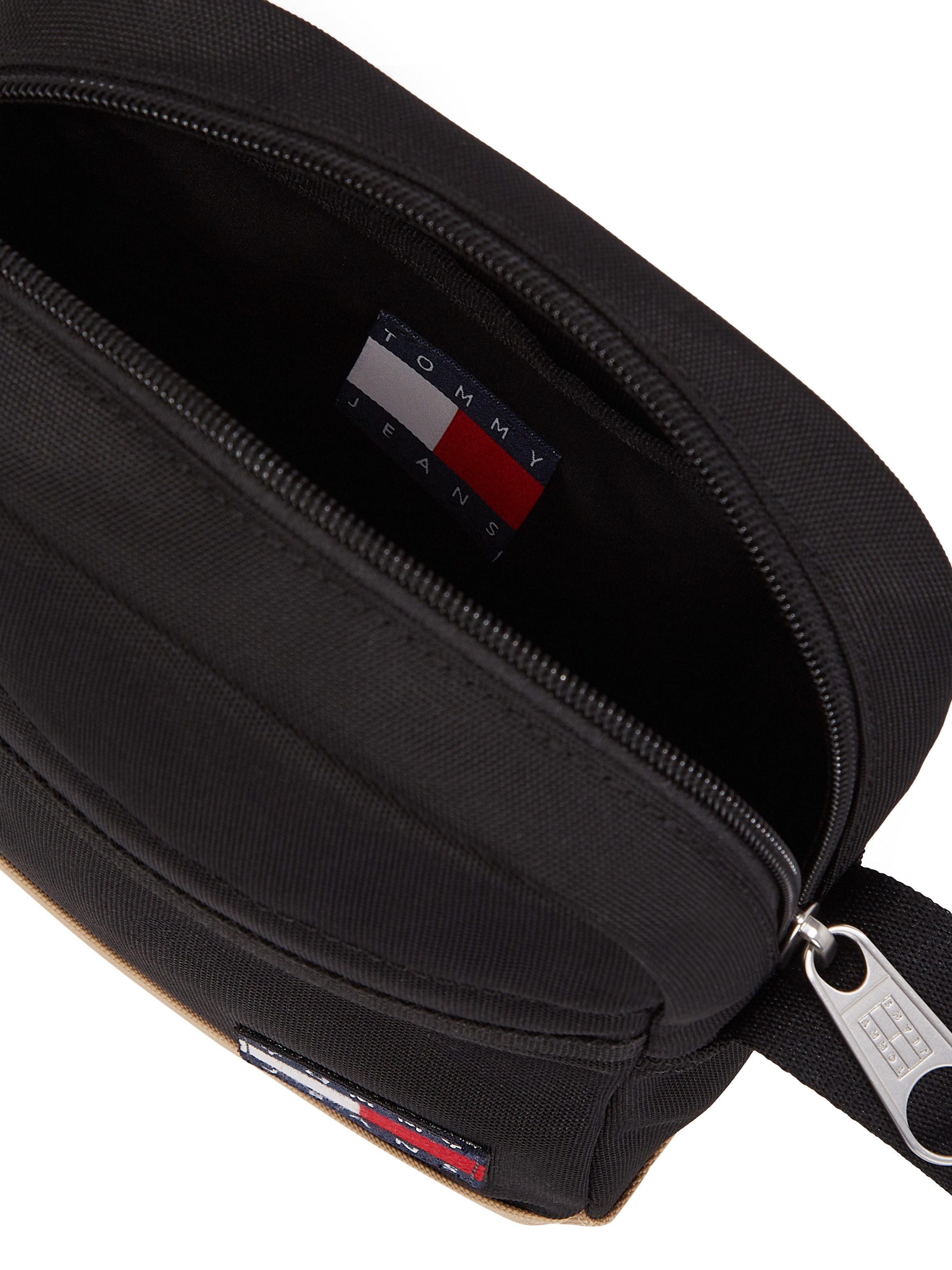 TOMMY JEANS Schoudertas TJM ESS DAILY SQUARED REPORTER , heren schoudertas, vrijetijdstas met contrasterende bodem