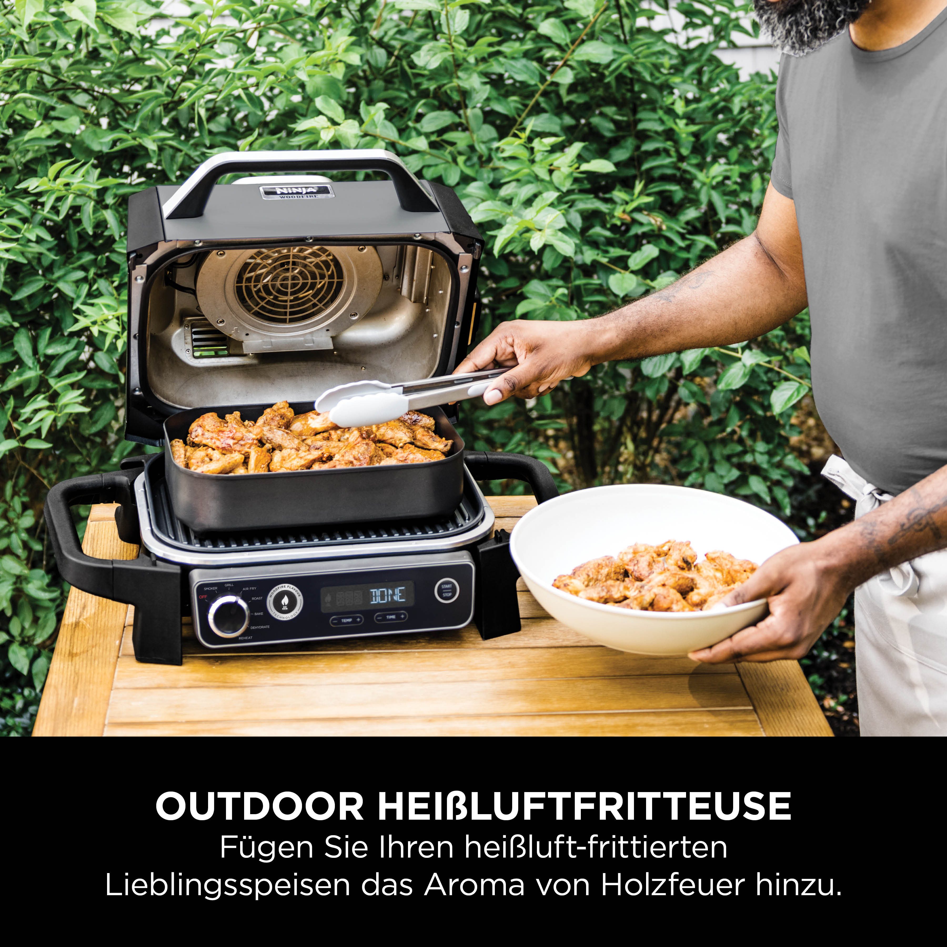 NINJA Tafelgrill Ninja Woodfire OG701EU Elektrische outdoorgrill