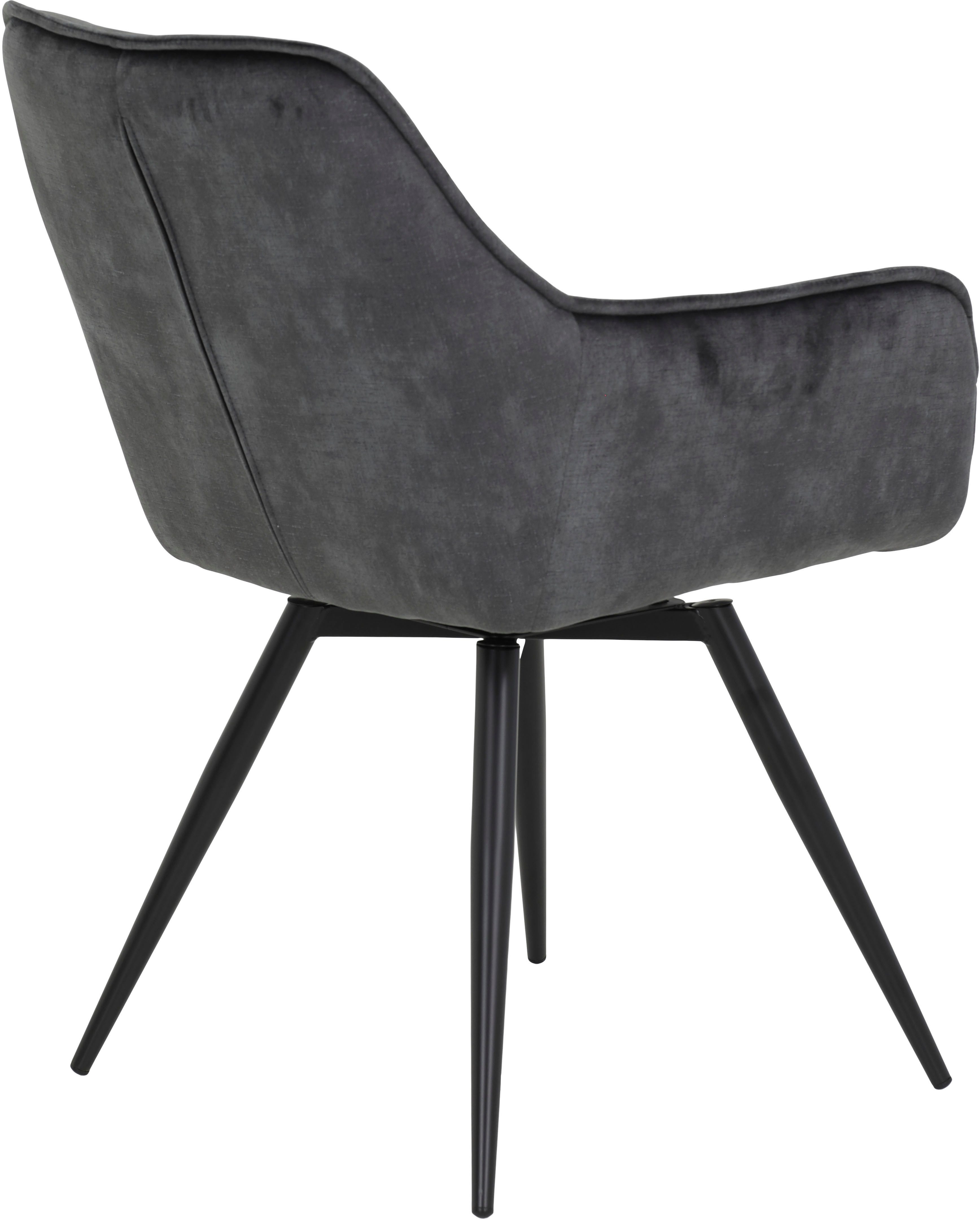 HELA Eethoek Havel Tafel 140-180x90 cm, synchron-uittrek, stoel 360° draaibaar, armleuningen (7-delig)