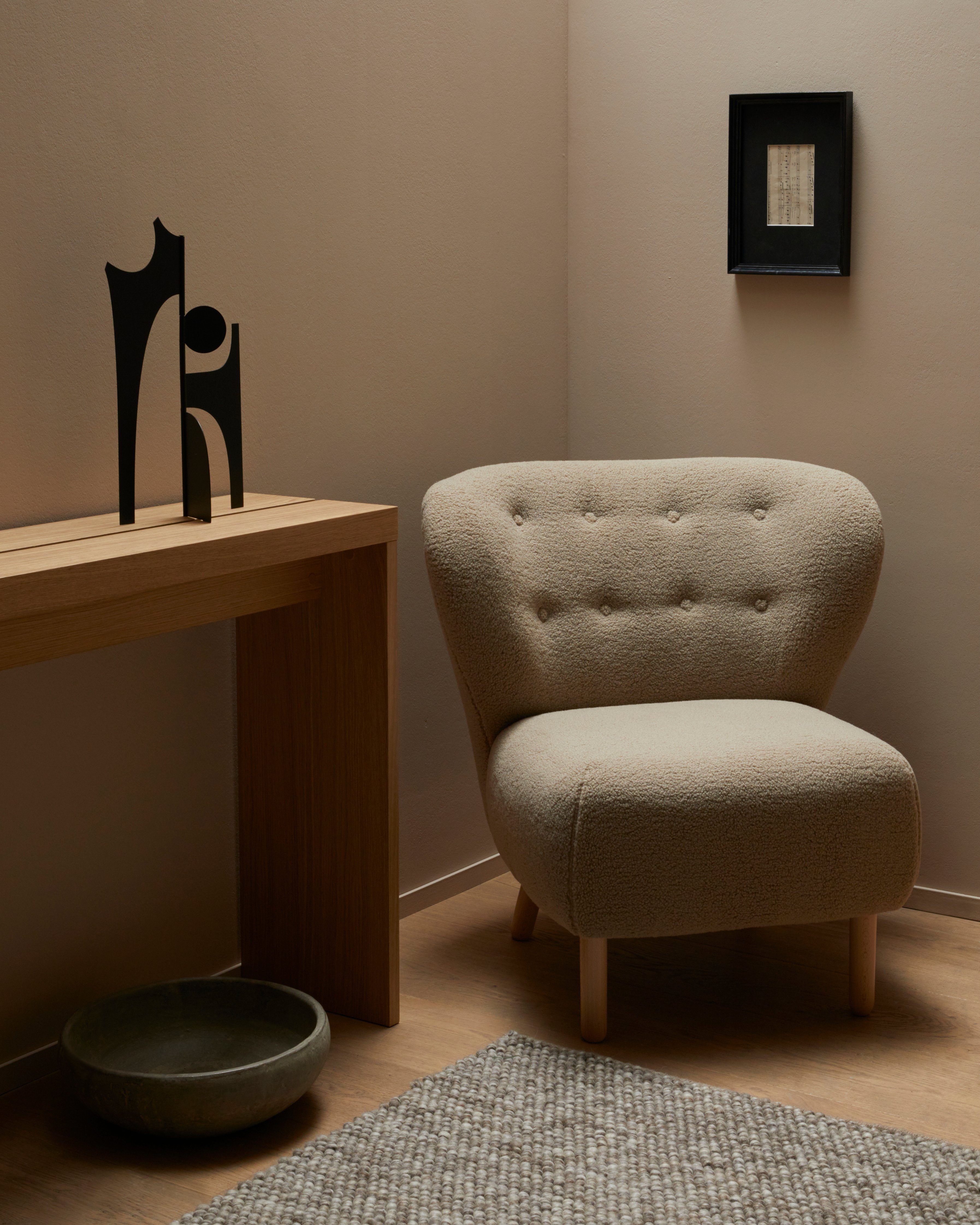 LeGer Home by Lena Gercke Fauteuil Dinah Knoopdetails op de achterkant, naar keuze met of zonder poef/voetenbank