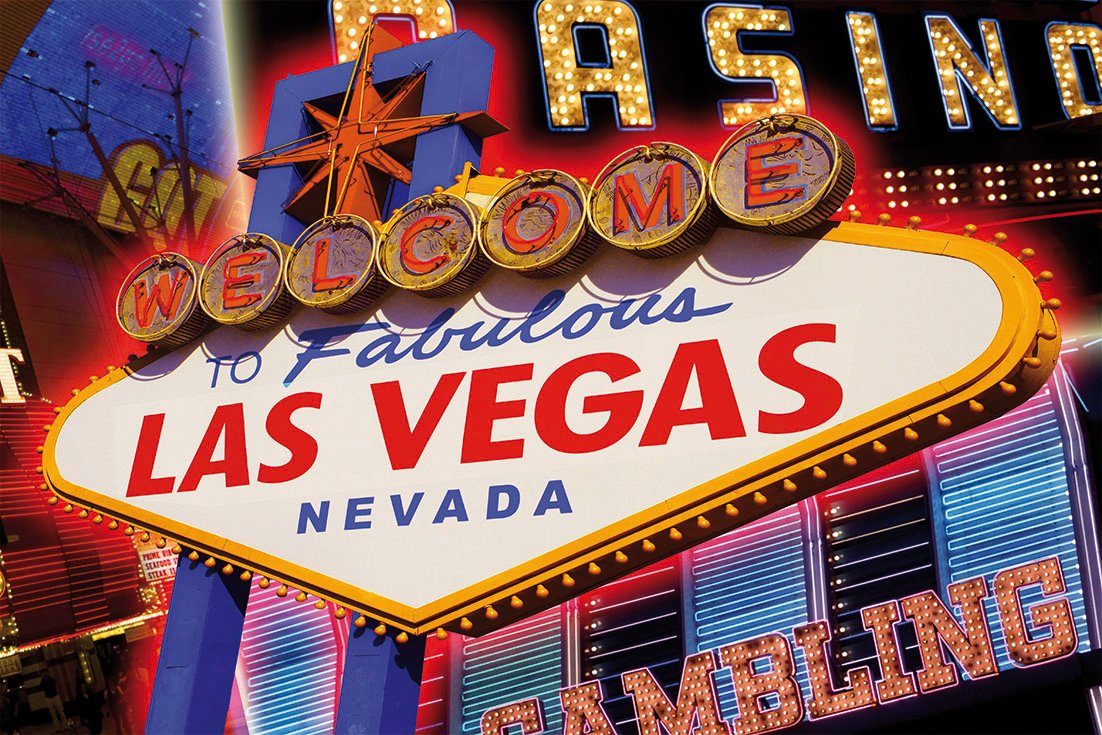 Papermoon Fotobehang Las Vegas Vlies, 5 banen, 250 x 180 cm (5-delig) fotobehang maat 5 2,5x1,8 m multicolor