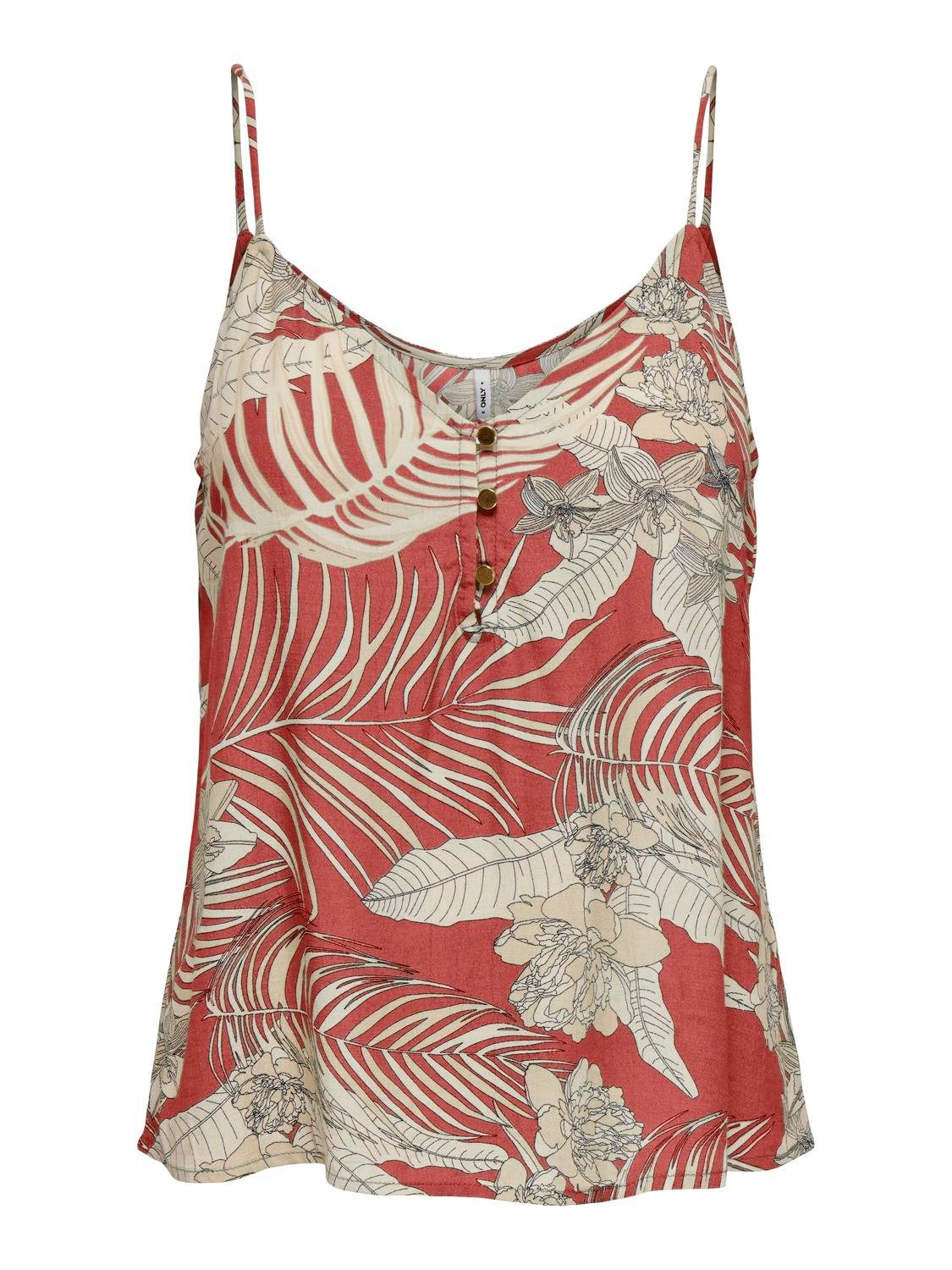 Only Top met spaghettibandjes ONLPALINA LIFE SINGLET PTM