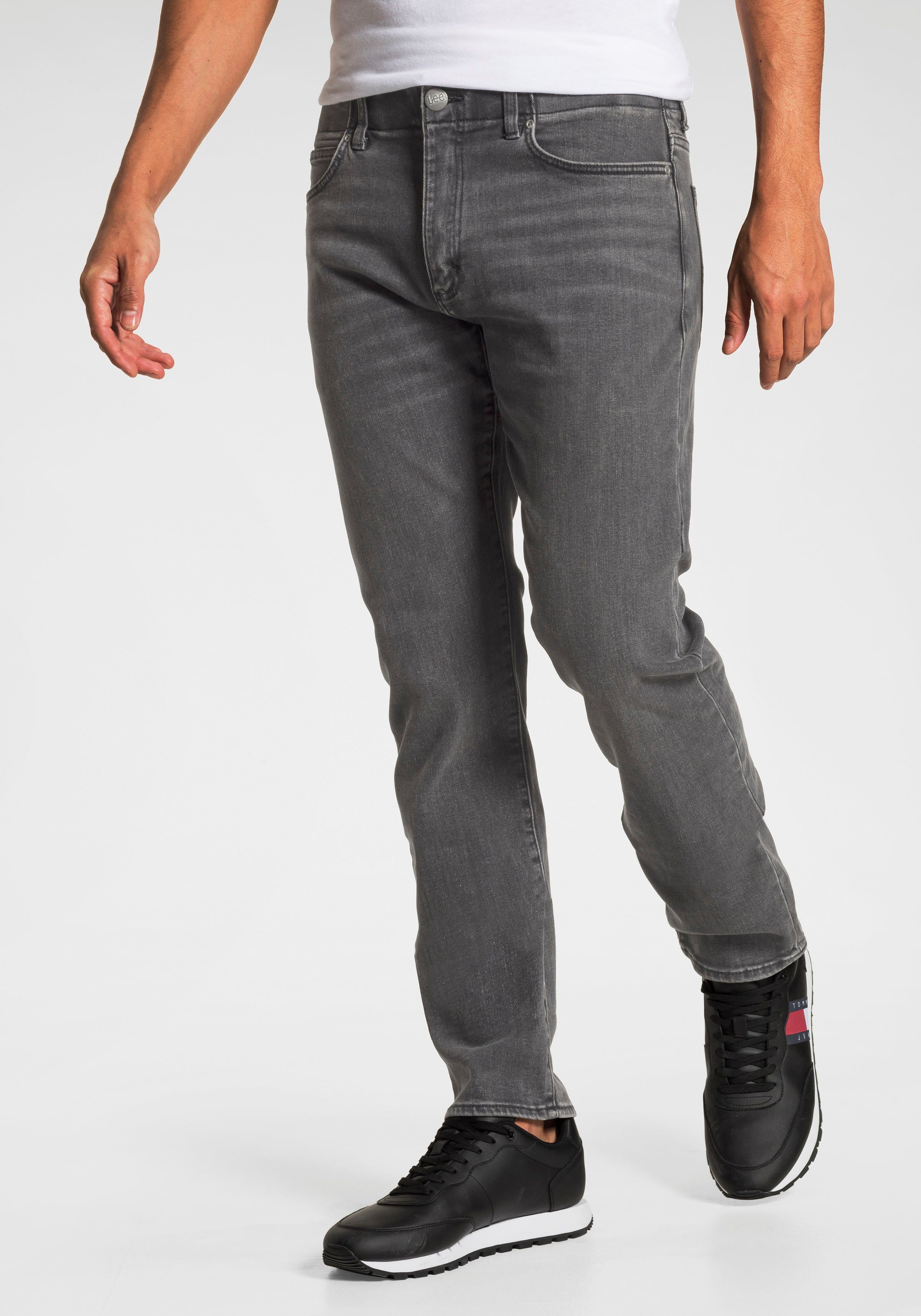 Lee Slim fit jeans Extrem Motion Slim Extreme Motion stretchstof heren slim fit jeans maat 40 grijs