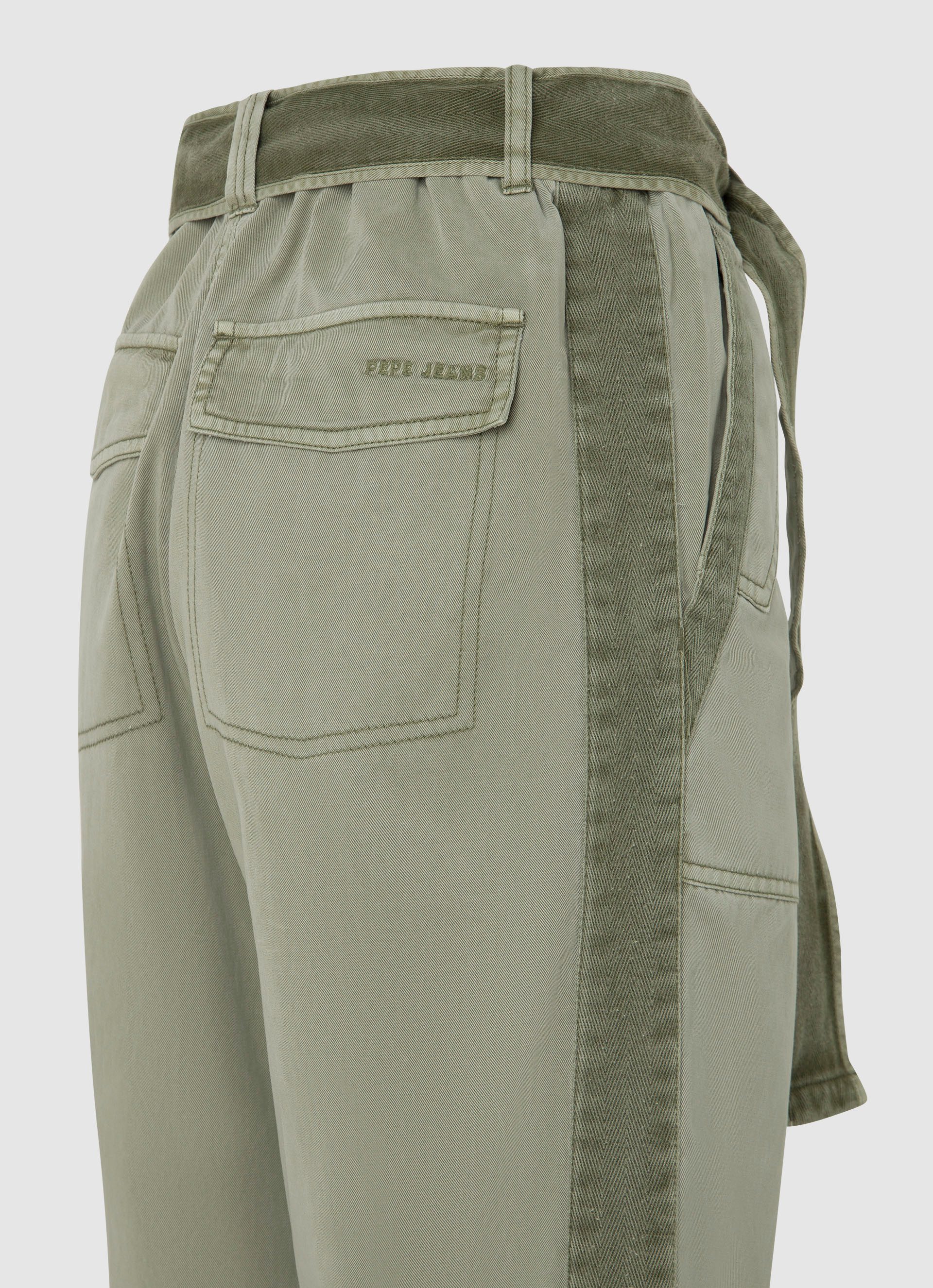 Pepe Jeans Cargobroek Aylin met streepbeleg