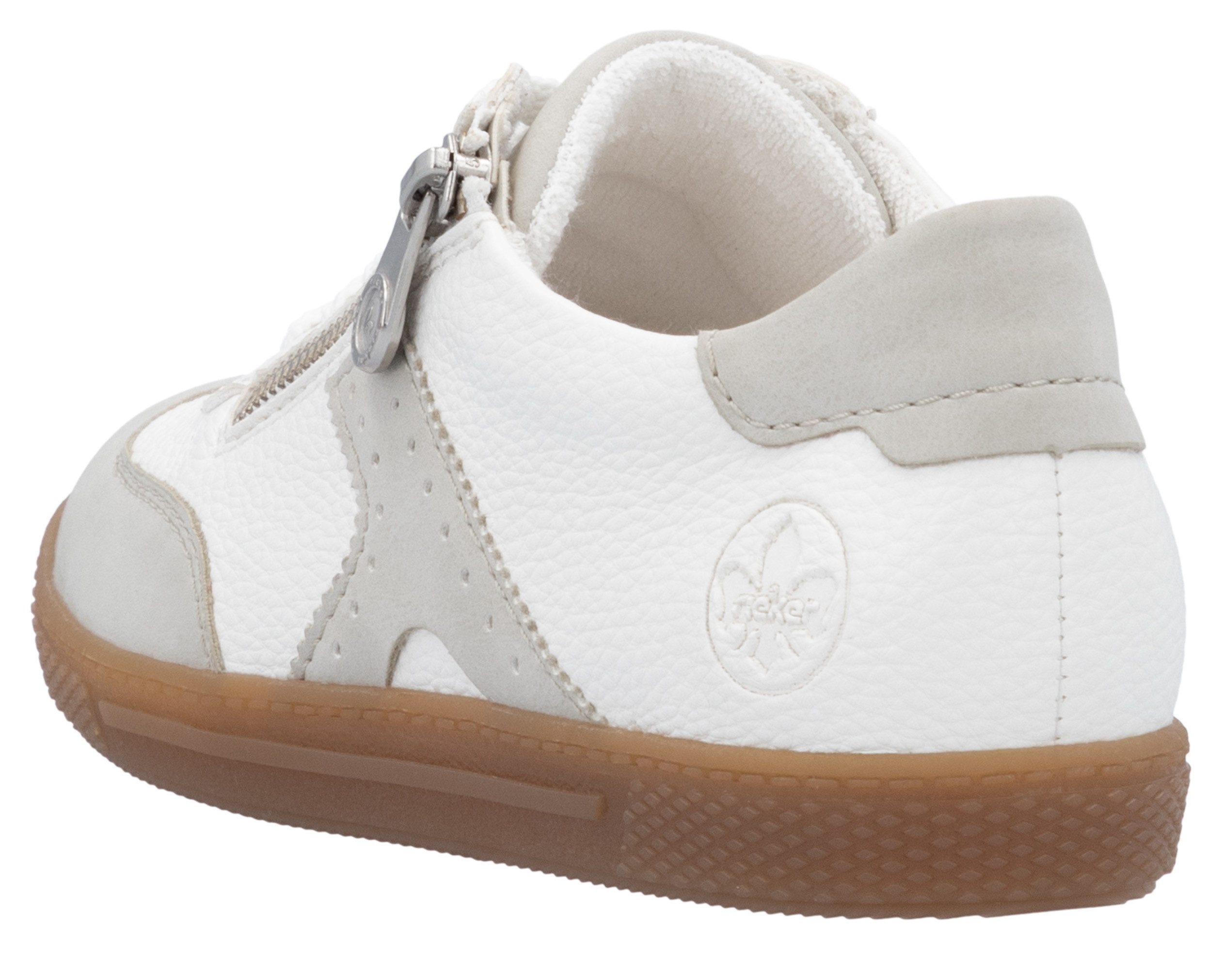 Rieker Sneakers , lage schoen, vrijetijdsschoen, veterschoen met ritssluiting