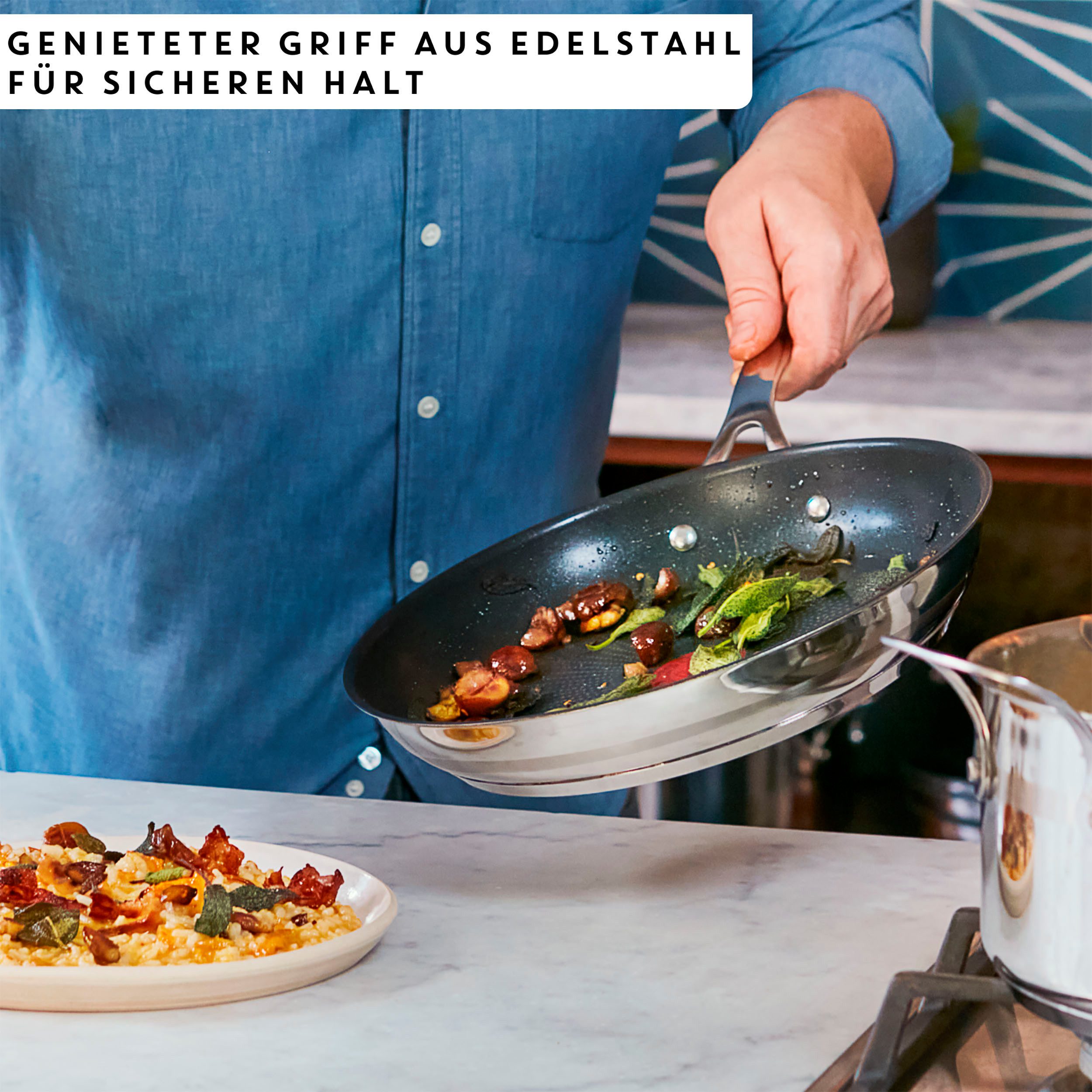 Tefal Wok Jamie Oliver E31019 Cook Smart Anti-aanbakcoating, thermo-signaal, inductie, Ø 28 cm