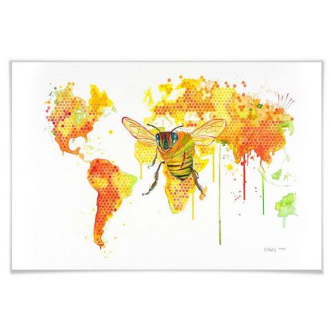 Wall-Art poster Bees World
