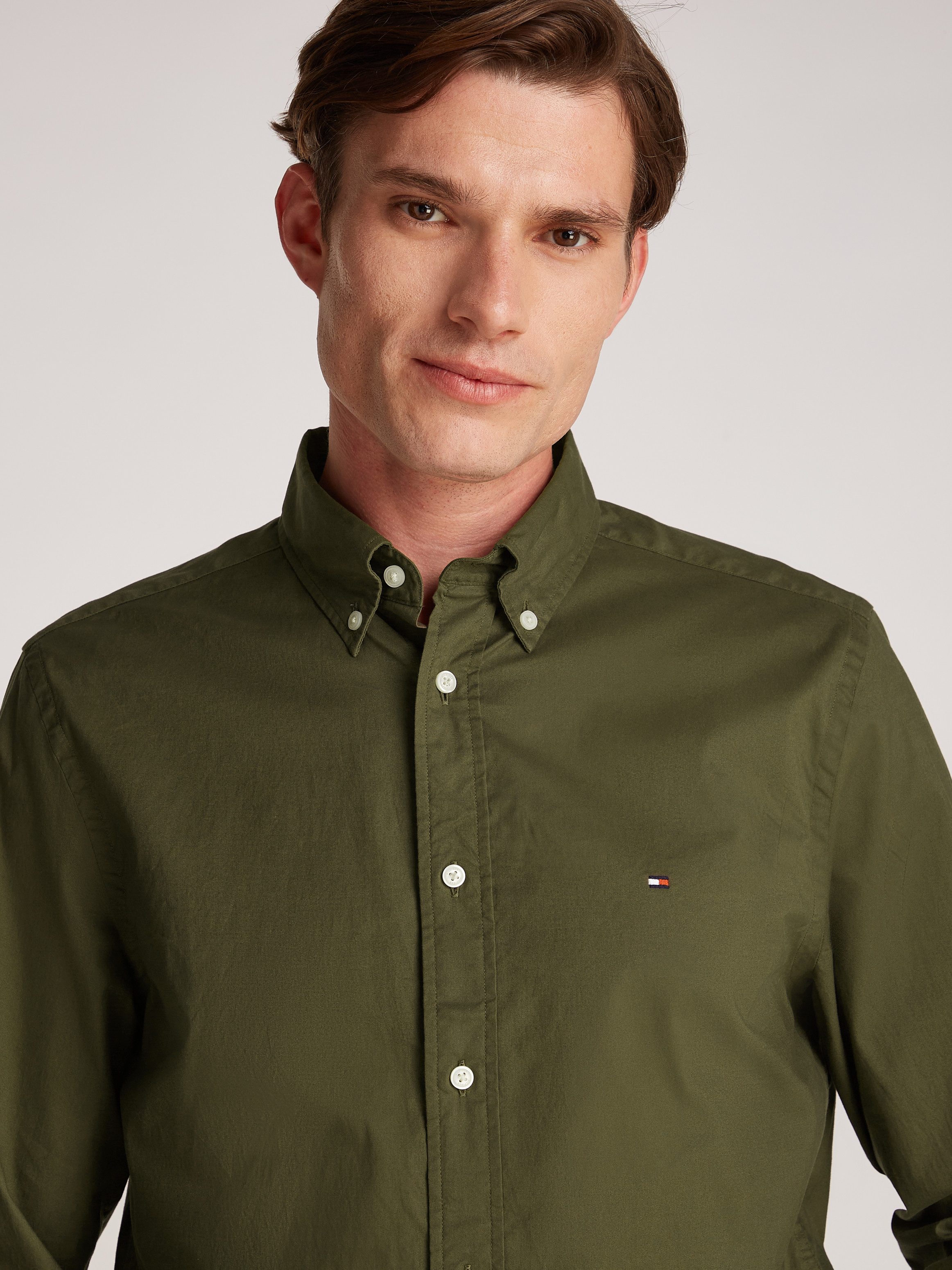 Tommy Hilfiger Businessoverhemd FLEX POPLIN SOLID RF SHIRT 1