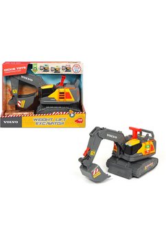dickie toys speelgoed graafmachine volvo weight lift excavator met licht en geluid grijs
