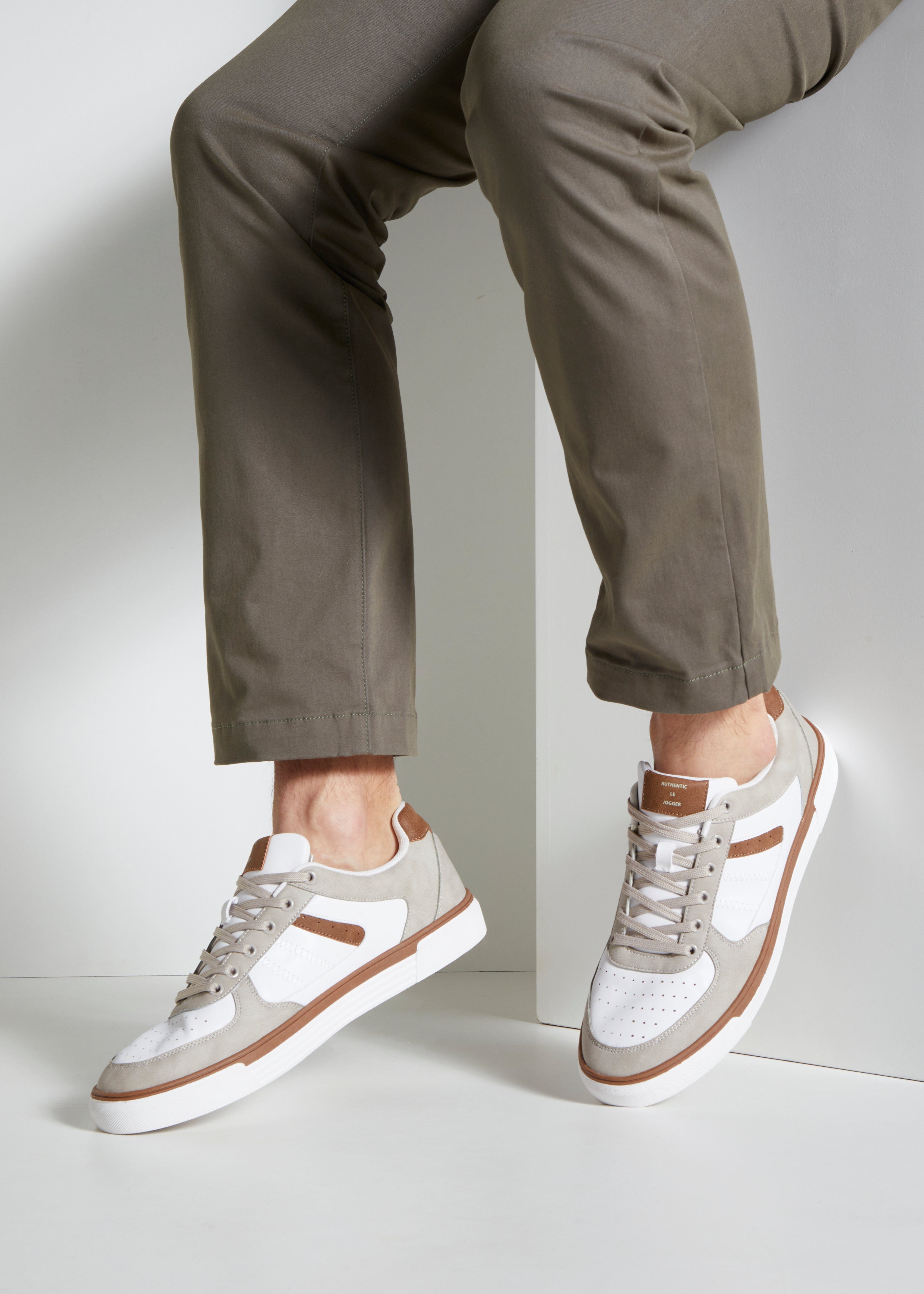 AUTHENTIC LE JOGGER Sneakers met kleur- en materiaalmix, veterschoenen, vrijetijdsschoenen, vegan