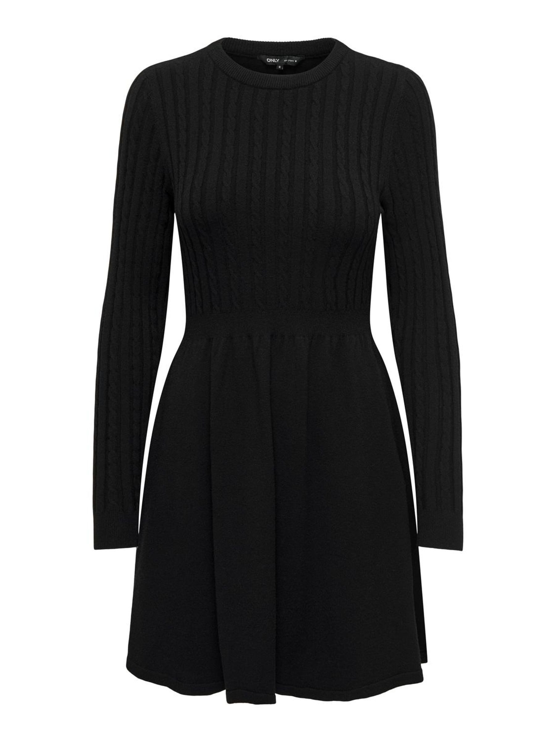 Only Gebreide jurk ONLFIA LS CABLE DRESS KNT