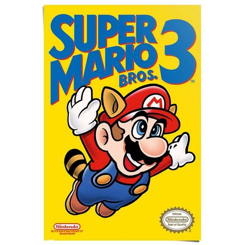 Reinders! Poster Super Mario Bros 3 NES cover