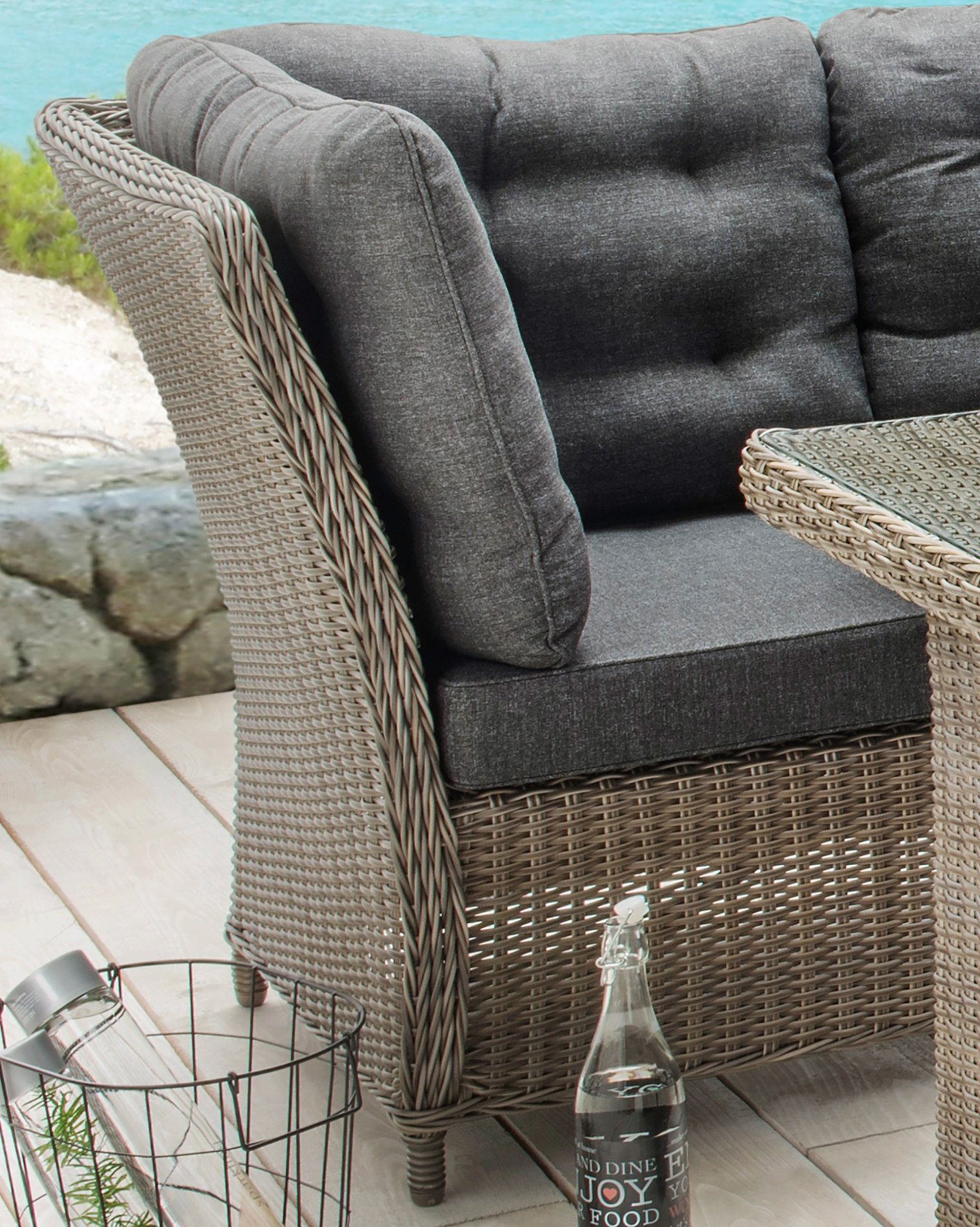 Destiny Tuin-eethoek Palma Aluminium, polyrotan (set, 19-delig)