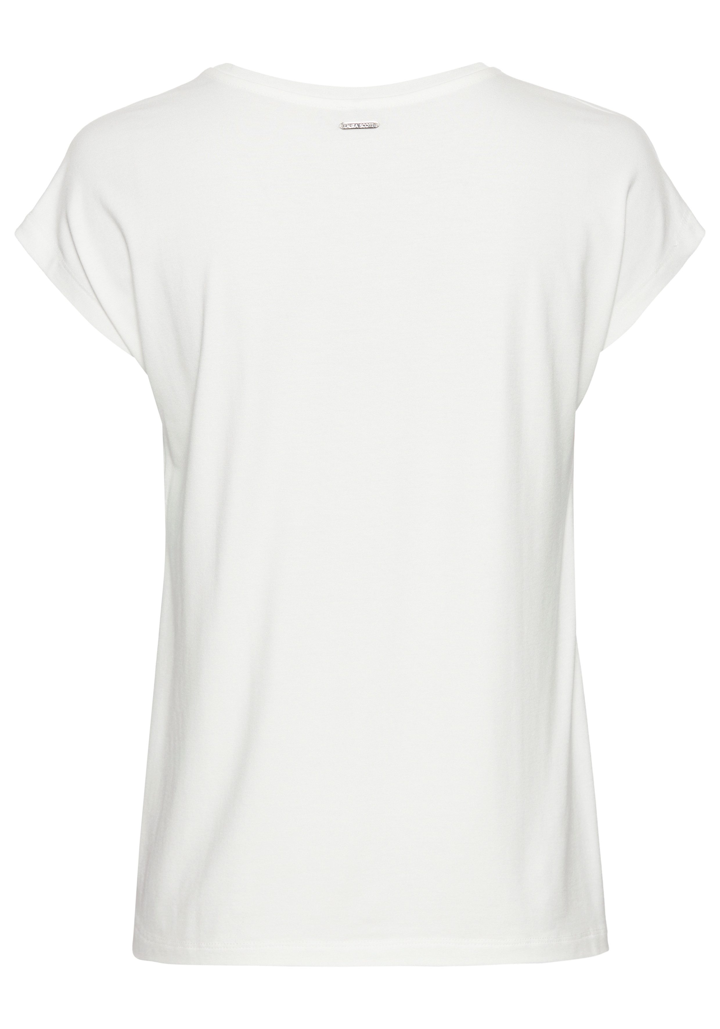 Laura Scott Shirtblouse in shirt-look met subtiele grafische ontwerp - nieuwe collectie