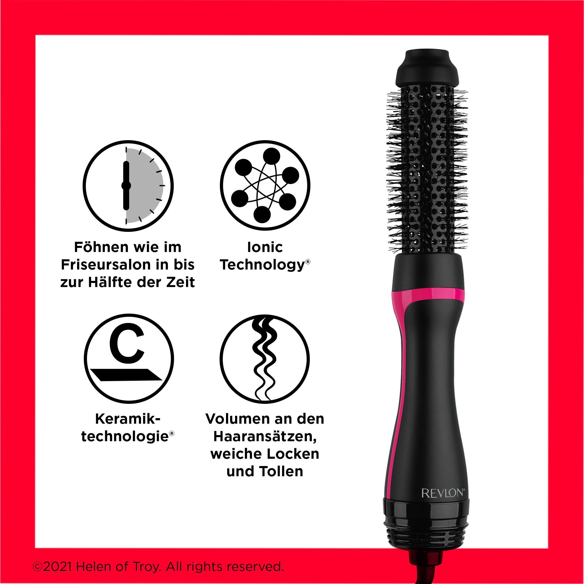 Revlon Stylingborstel met warme lucht RVDR5292UKE one-step-stijl-booster – föhn met ronde borstel en styler