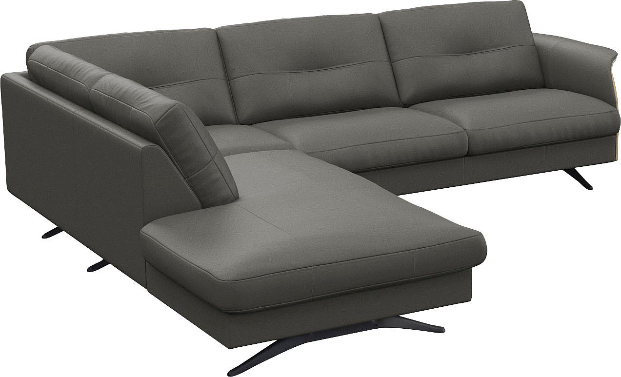 FLEXLUX Hoekbank Glow, super comfortabel door hoogwaardige zitconstructie met binnenvering, L-vorm